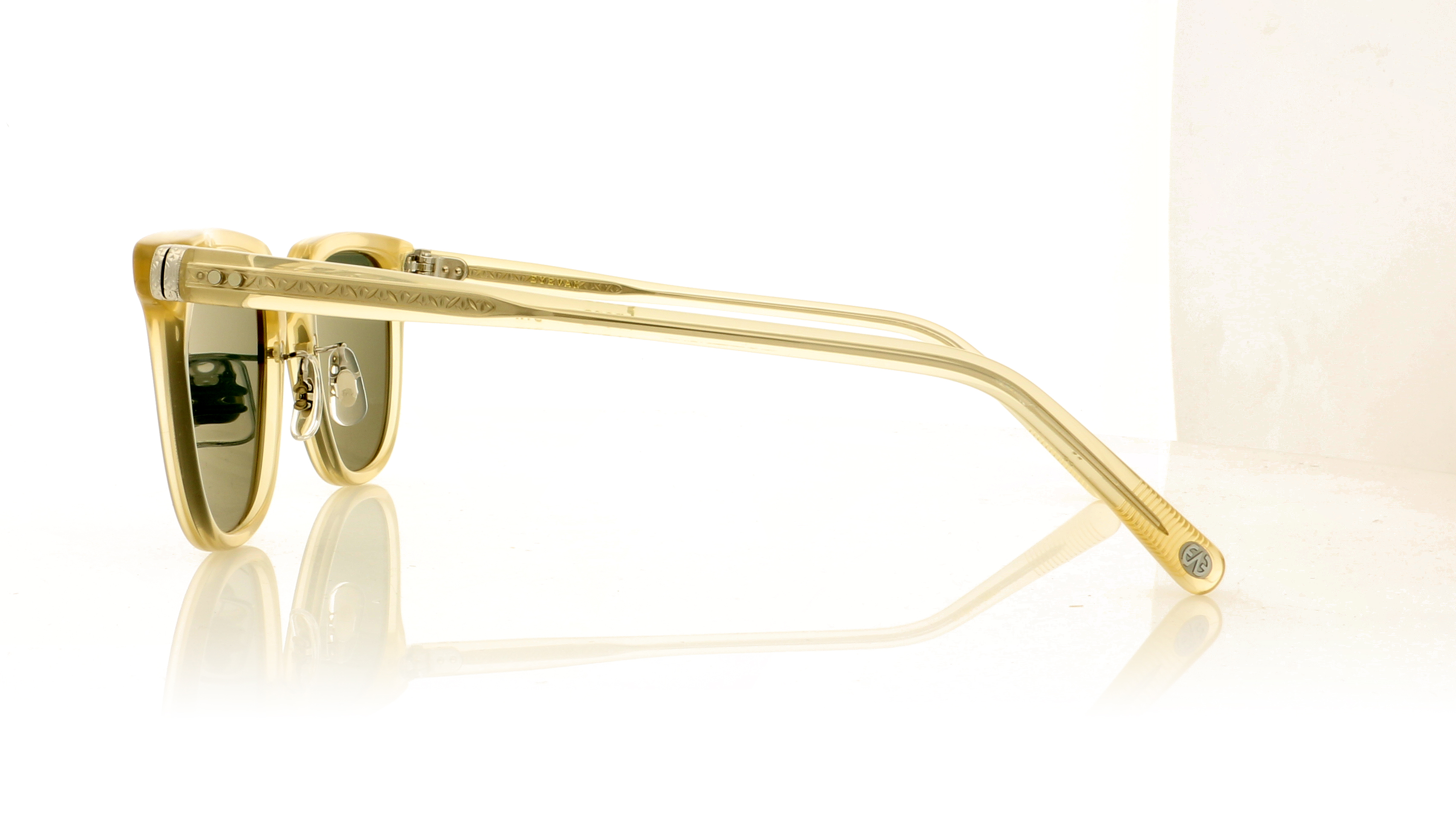 Eyevan 7285 Franz Straw/Green Lenses STW-C. GRN Sunglasses