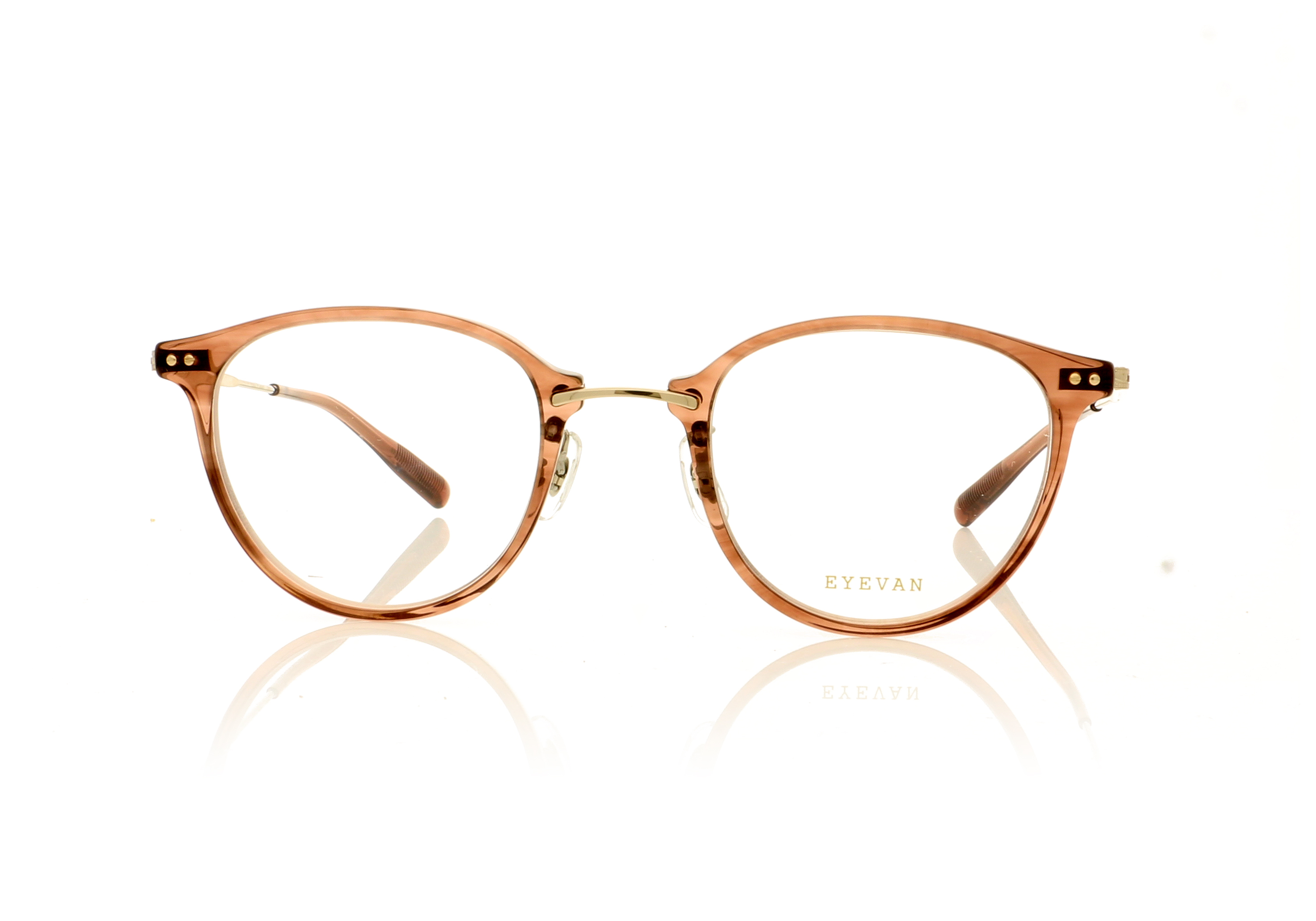 Eyevan 7285 Hansa Crystal Brown CB Glasses