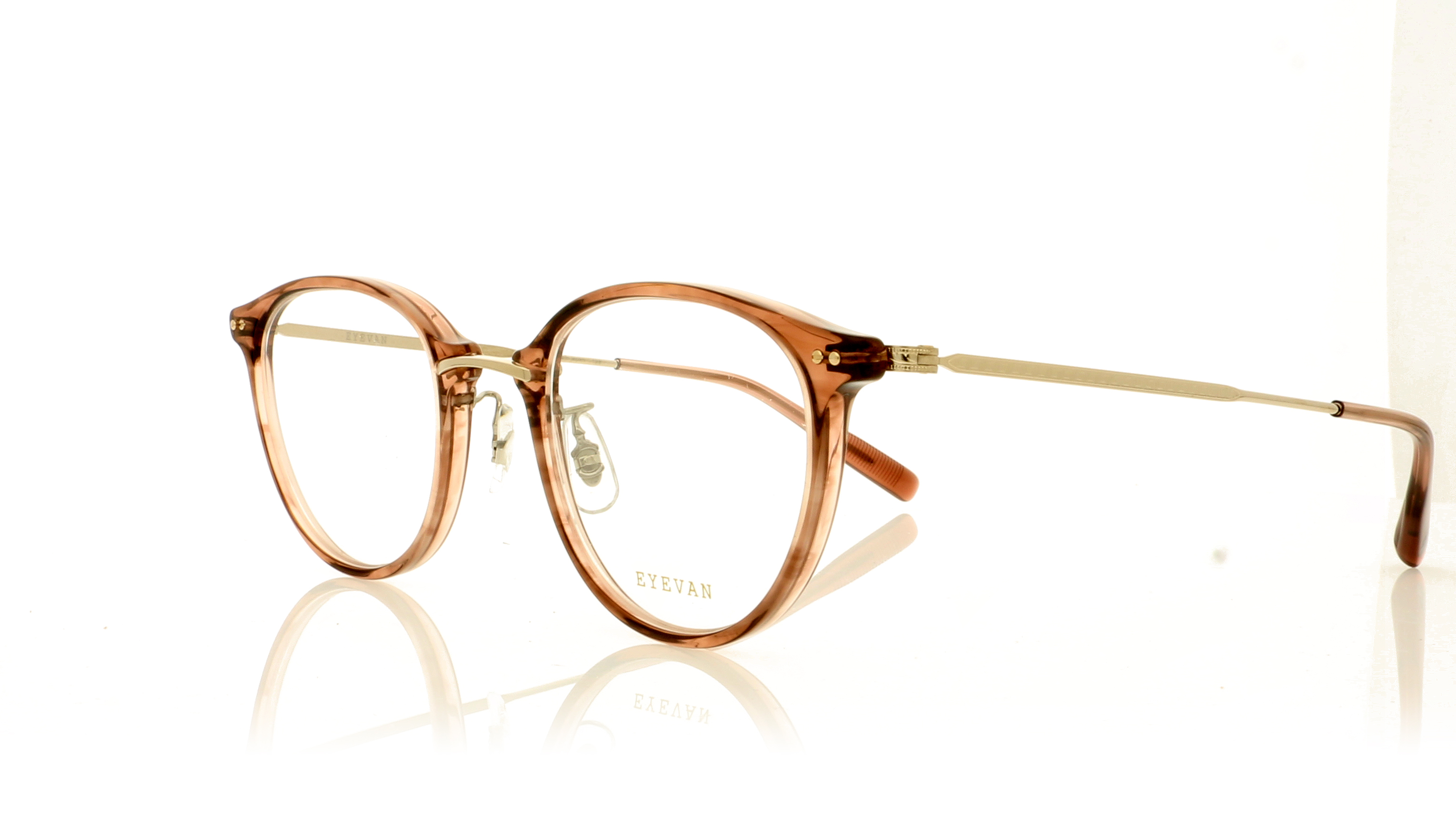 Eyevan 7285 Hansa Crystal Brown CB Glasses