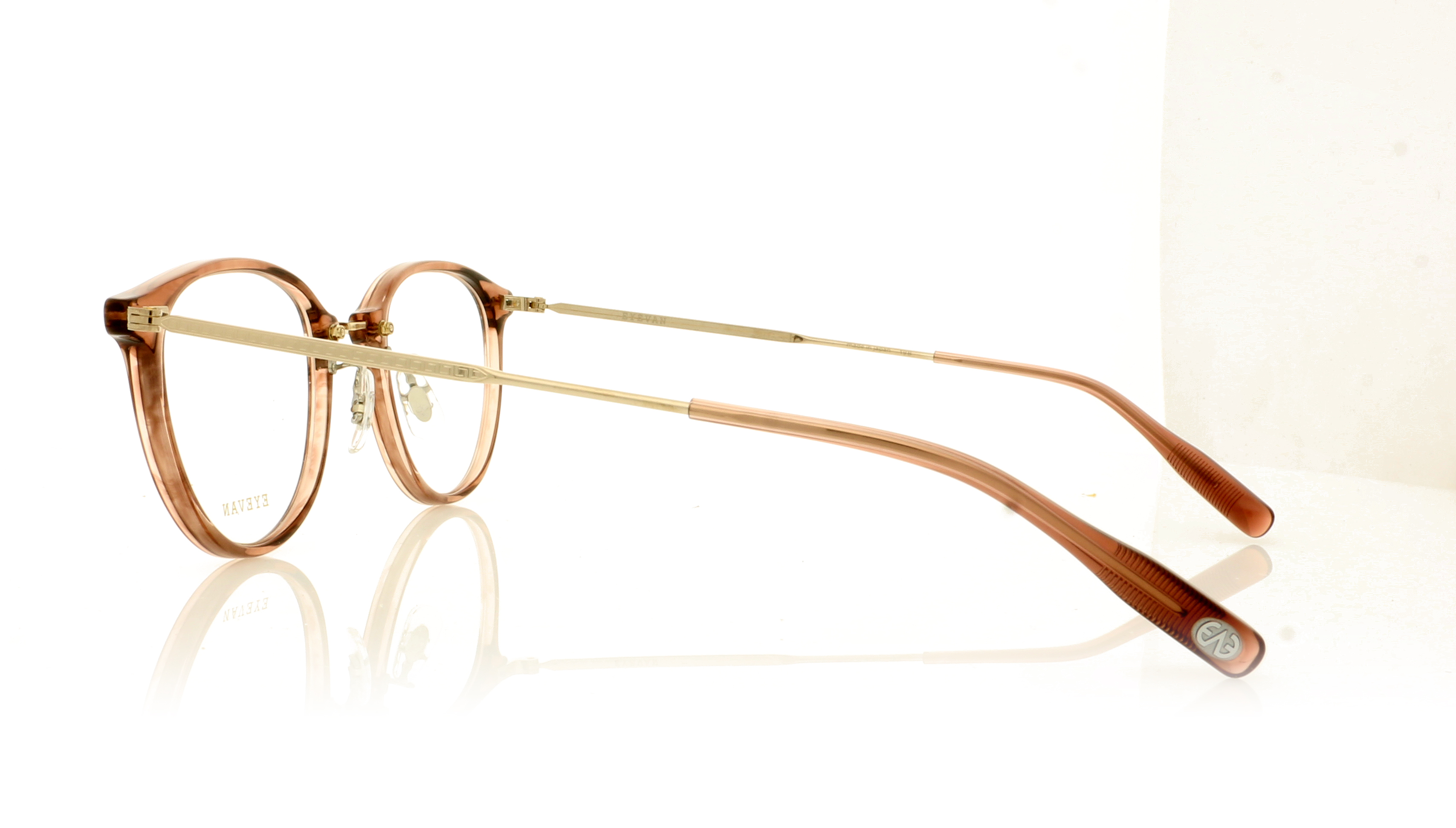 Eyevan 7285 Hansa Crystal Brown CB Glasses