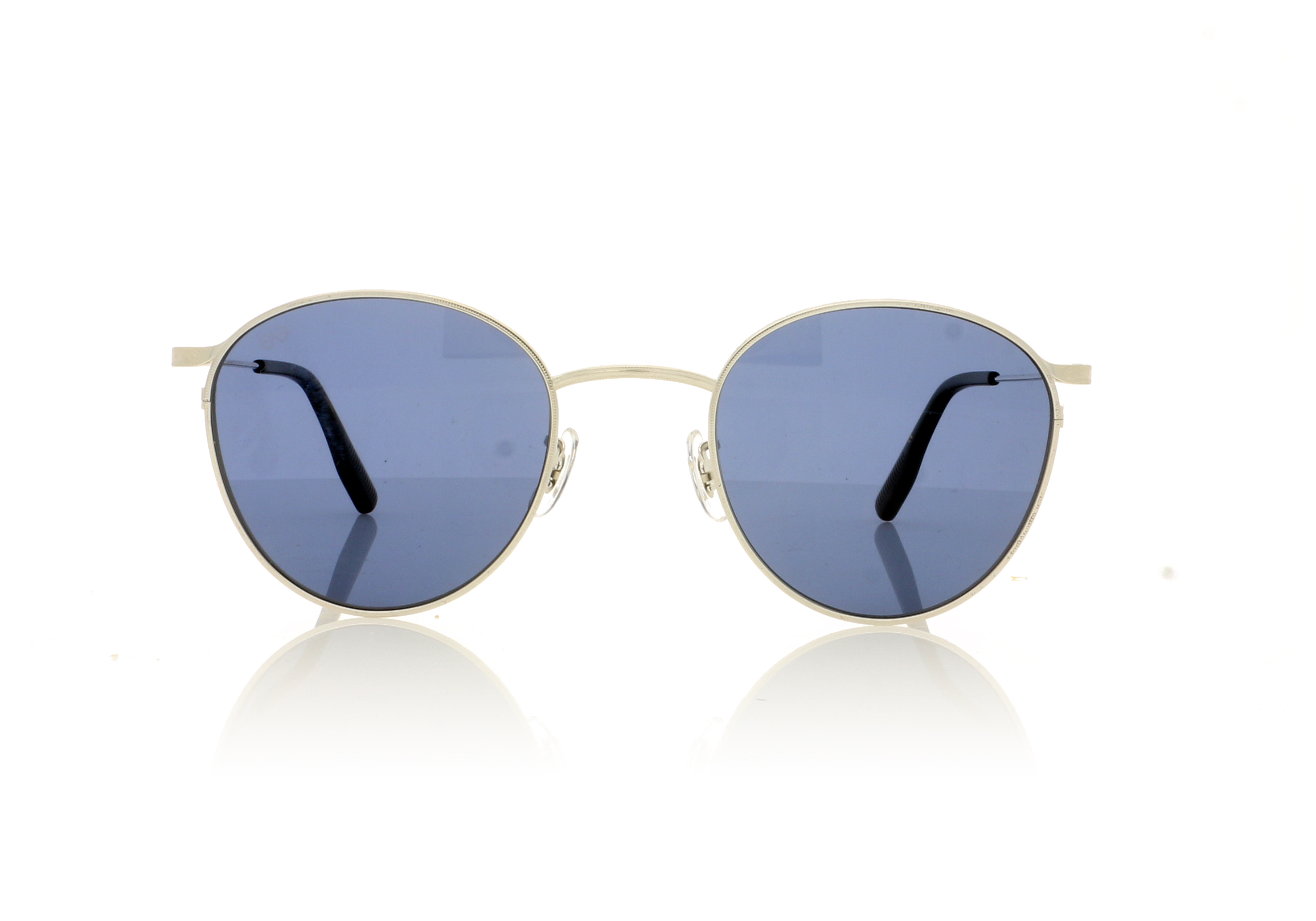 Eyevan 7285 Quincy Quincey Silver S-M Blue Sunglasses