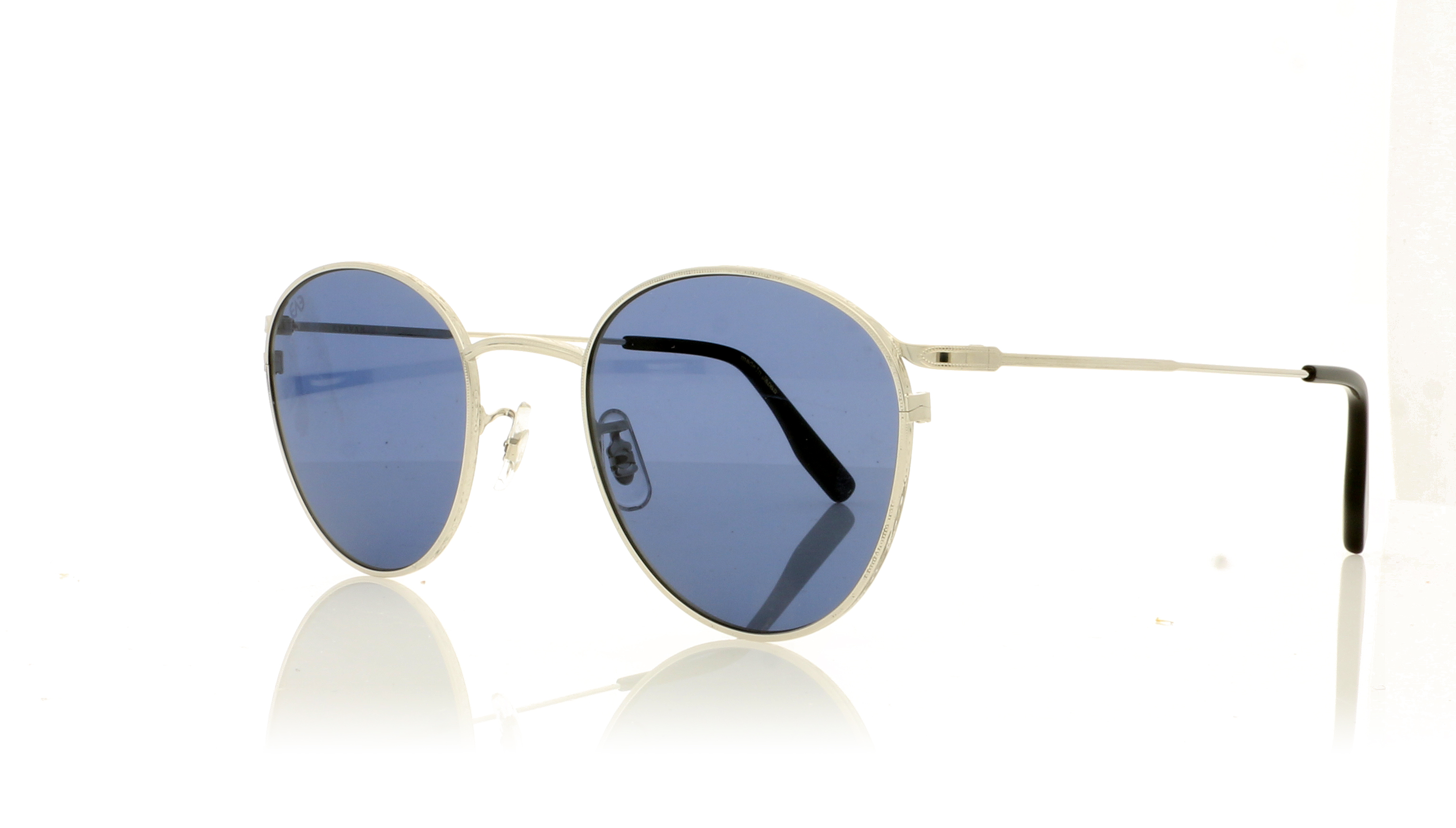 Eyevan 7285 Quincy Quincey Silver S-M Blue Sunglasses