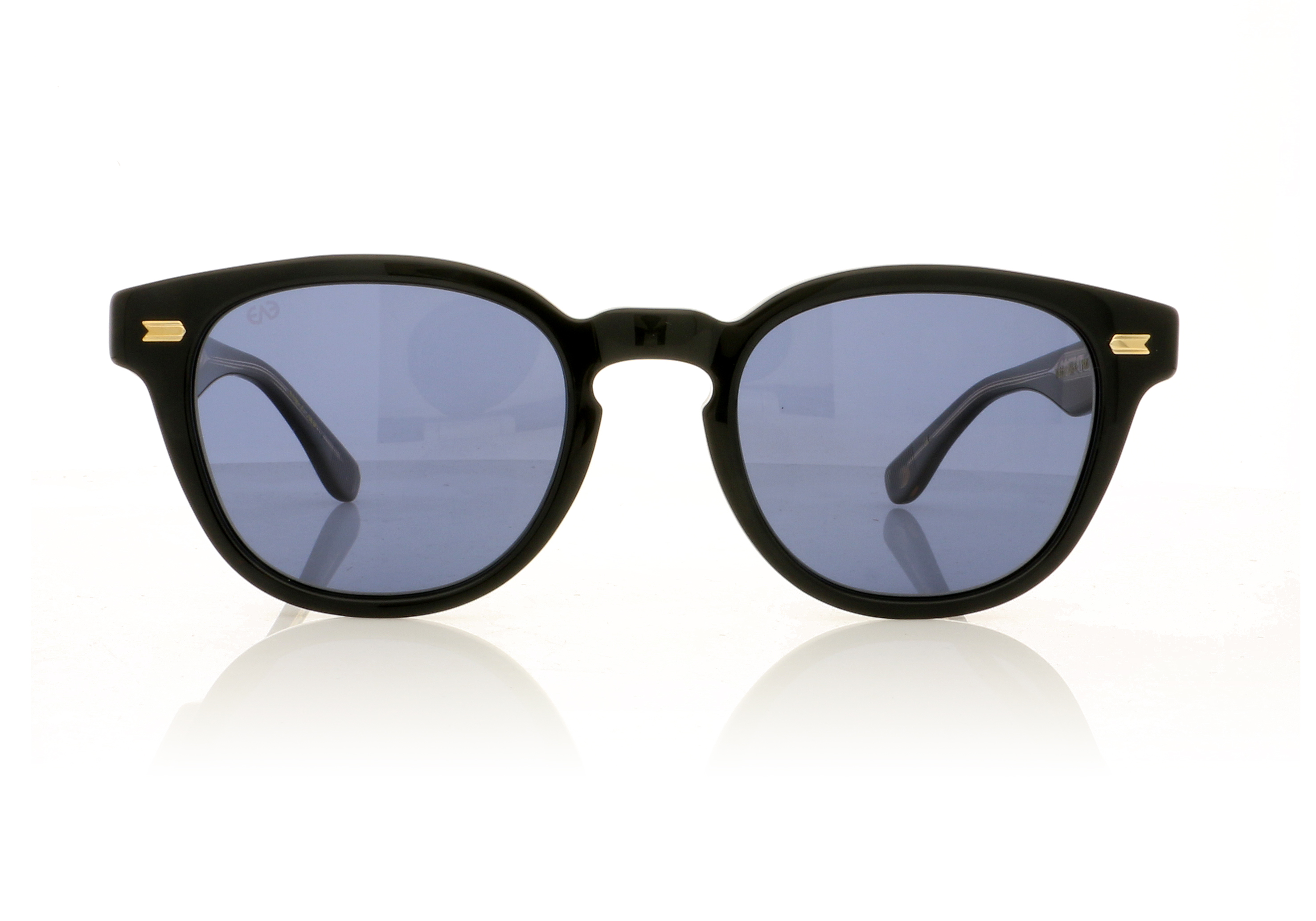 Eyevan 7285 Webb Black/Blue Polarized Lenses PBK-M. BLU Sunglasses