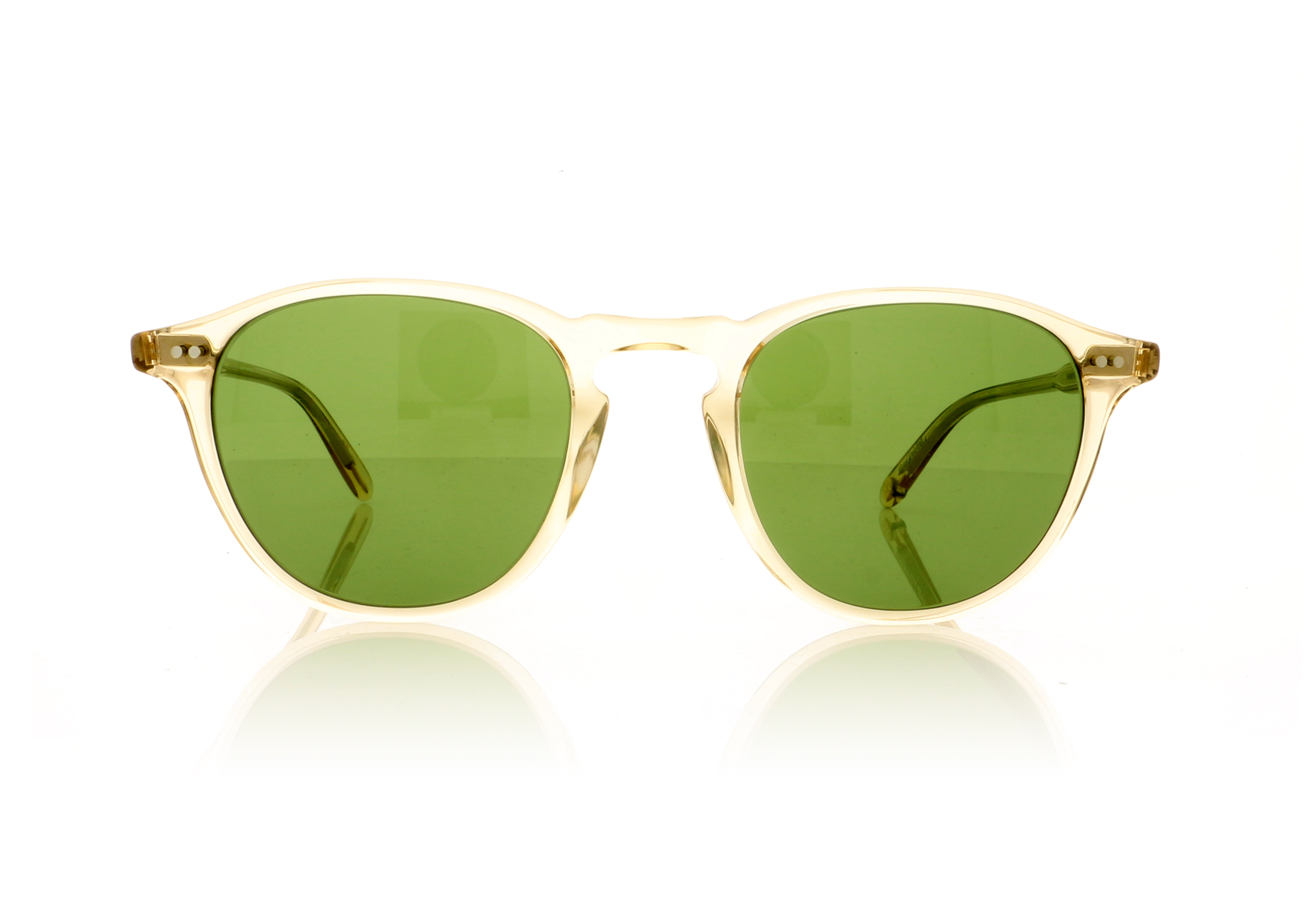 Garrett Leight Hampton 2001 Champagne/pure green lenses CH/PGN Sunglasses