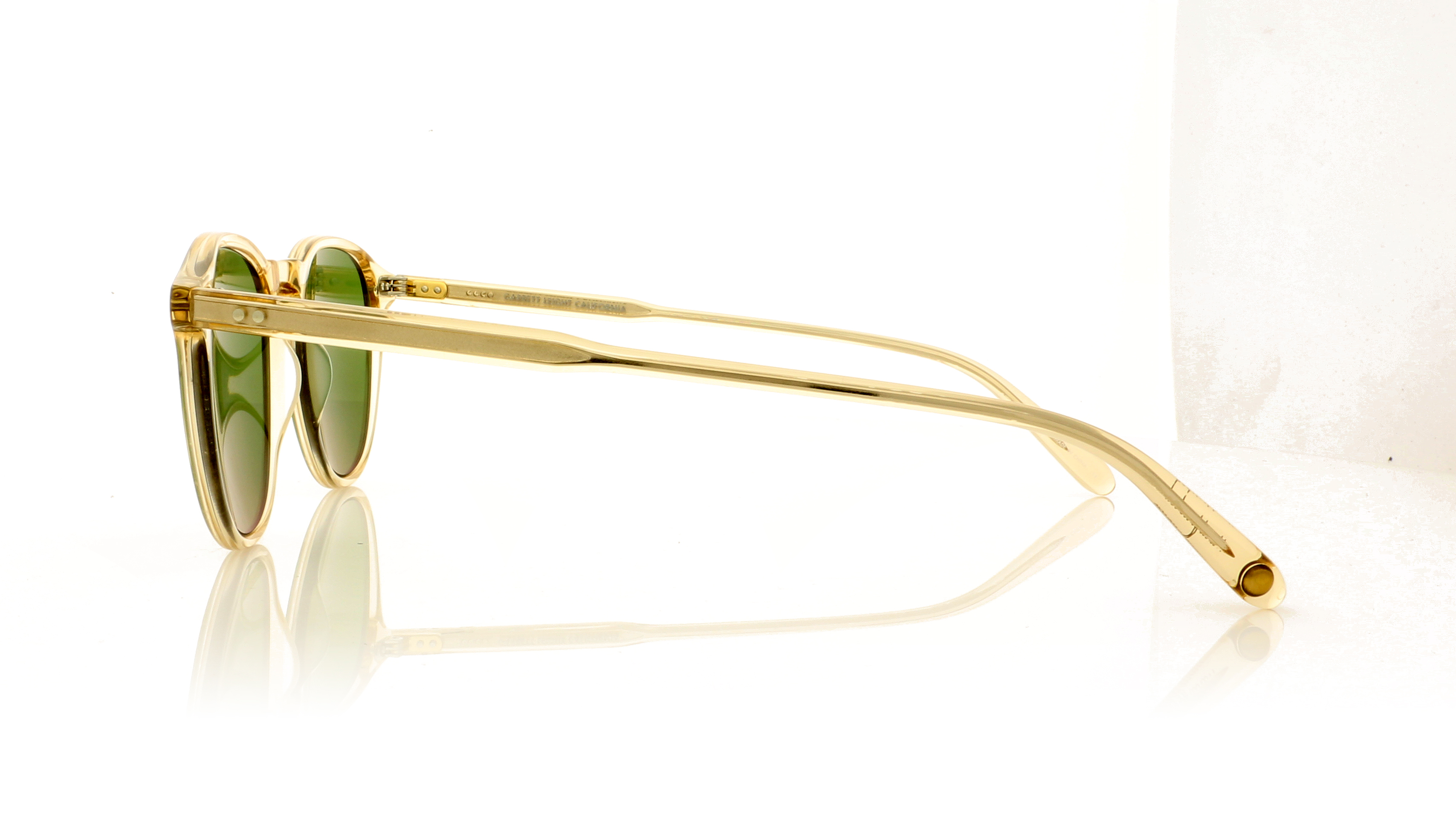 Garrett Leight Hampton 2001 Champagne/pure green lenses CH/PGN Sunglasses