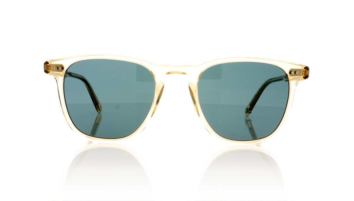 Garrett Leight Brooks 2002 Champagne/Semi/Flat Blue Smoke Lens CH/SFBS Sunglasses