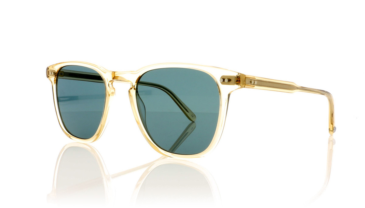 Garrett Leight Brooks 2002 Champagne/Semi/Flat Blue Smoke Lens CH/SFBS Sunglasses