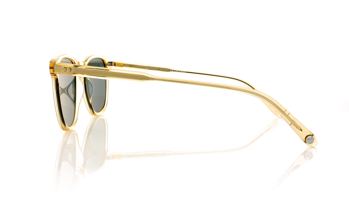 Garrett Leight Brooks 2002 Champagne/Semi/Flat Blue Smoke Lens CH/SFBS Sunglasses