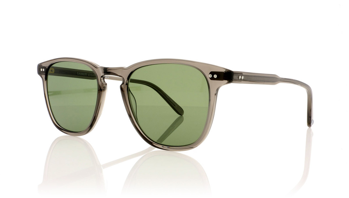 Garrett Leight Brooks 2002 Grey Crystal/Semi/Flat Pure G15 GCR/SPFG15 Sunglasses