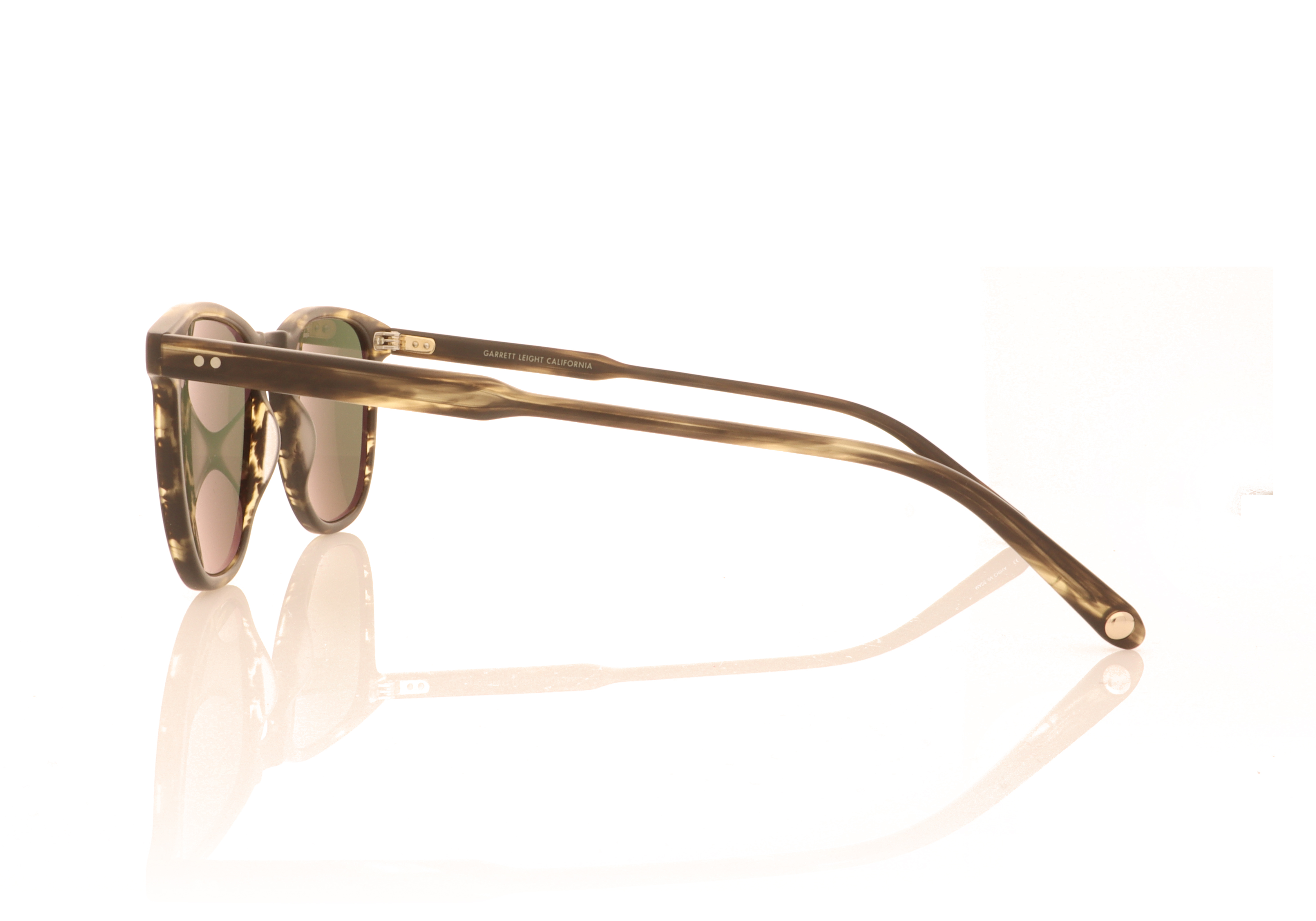 Garrett Leight Brooks 2002 Matte Storm Tortoise MSTMT/PG15 Sunglasses