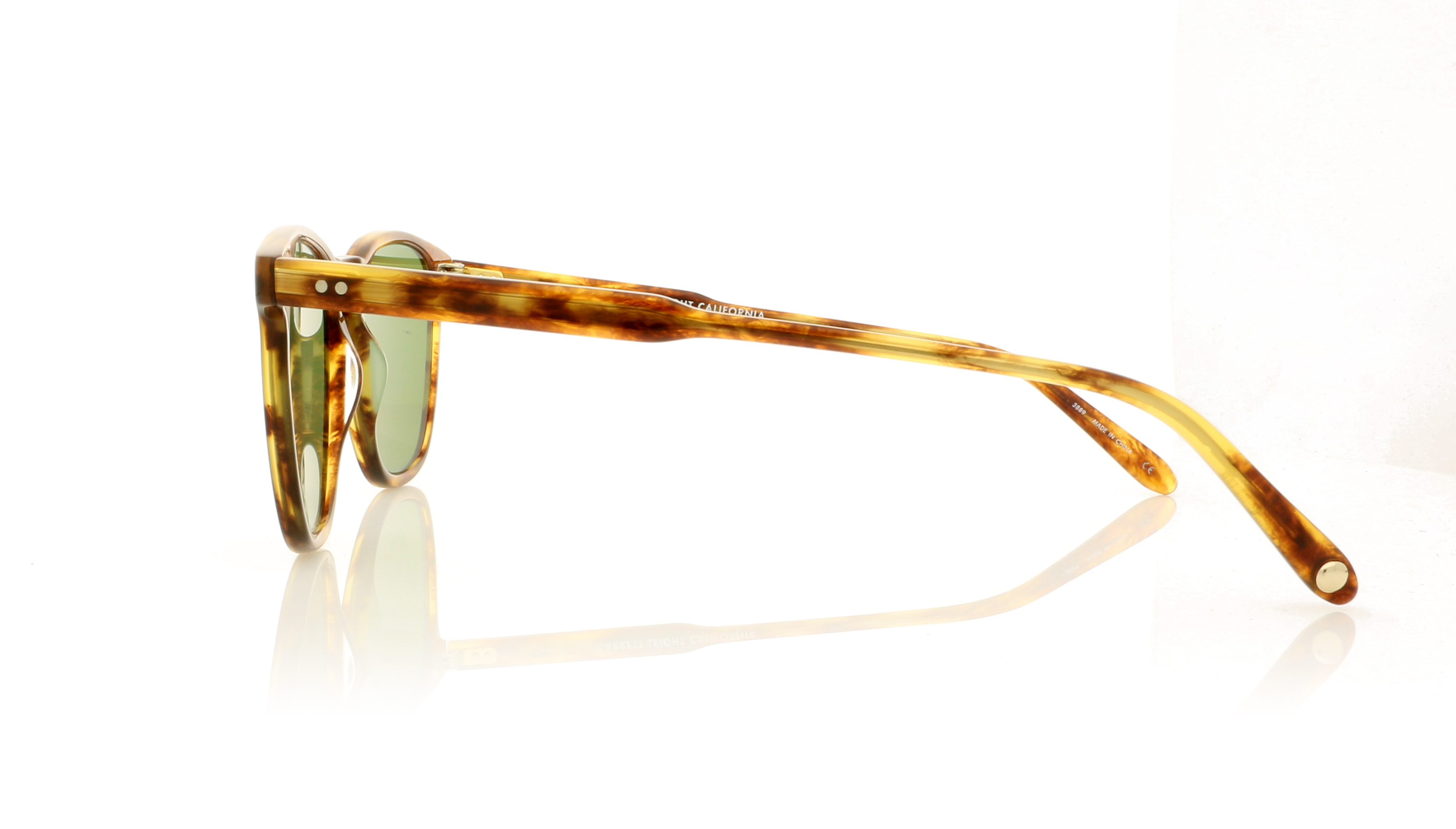 Garrett Leight Brooks 2002 Pinewood/Semi/Flat Pure Green PIW/SFPGN Sunglasses