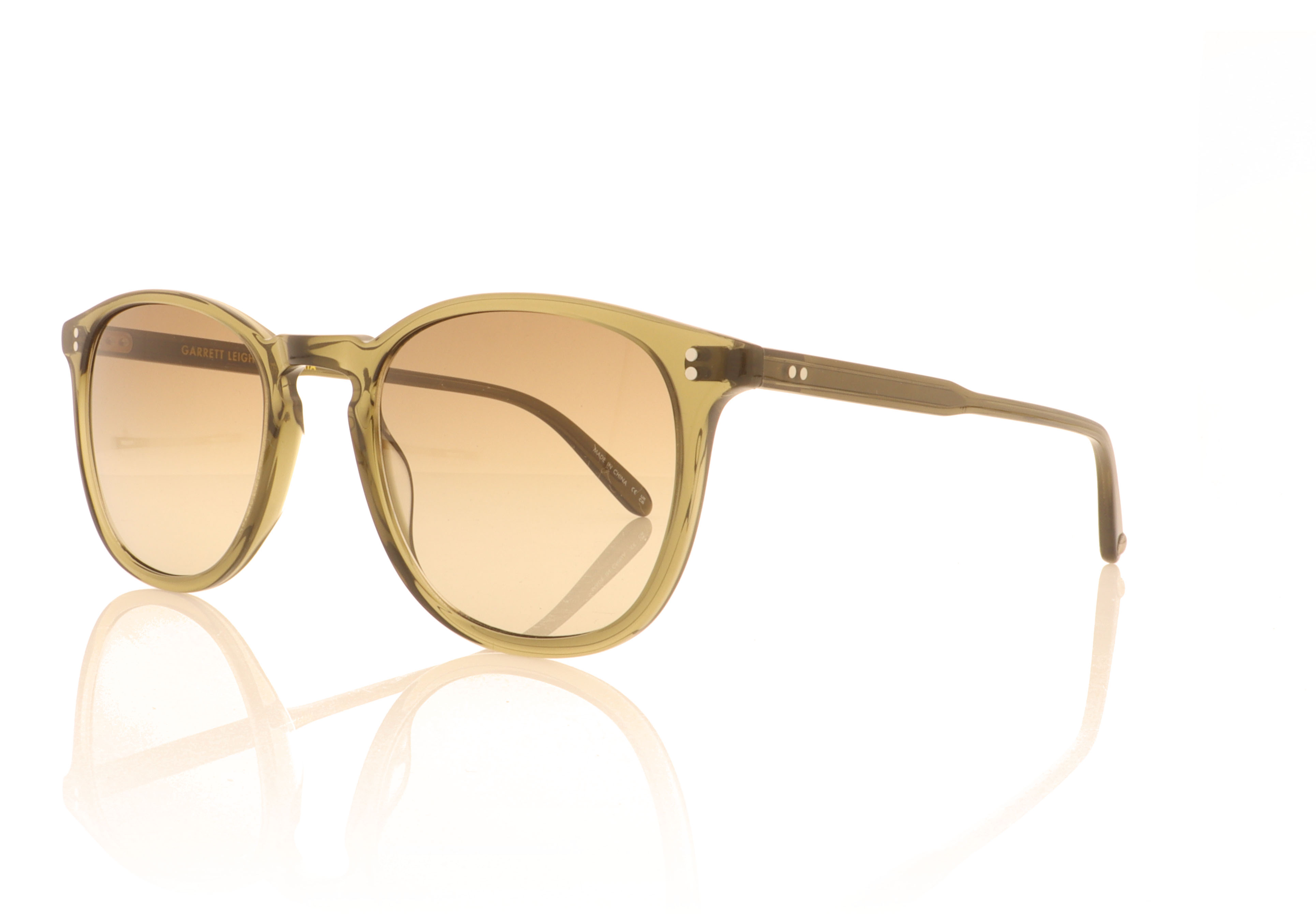 Garrett Leight Kinney 2007 Bio Deep Olive BIO DEOLV Sunglasses