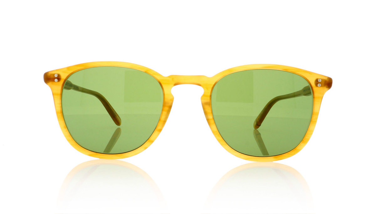 Garrett Leight Kinney 2007 Butterscotch/Pure Green BT/PGN Sunglasses