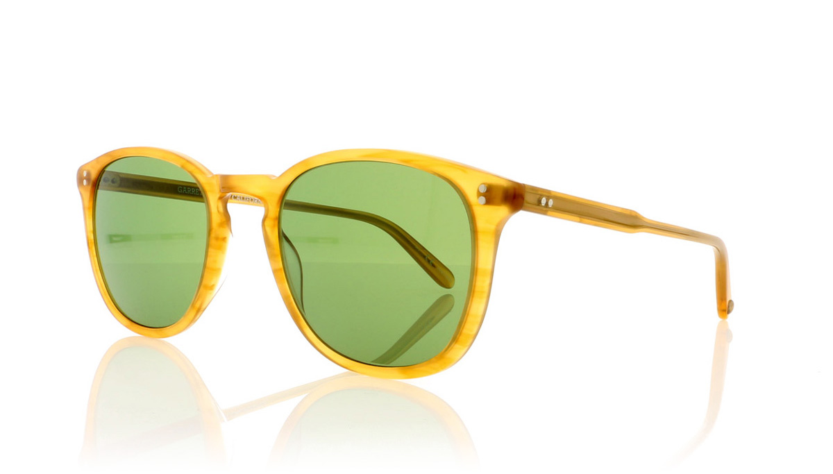 Garrett Leight Kinney 2007 Butterscotch/Pure Green BT/PGN Sunglasses