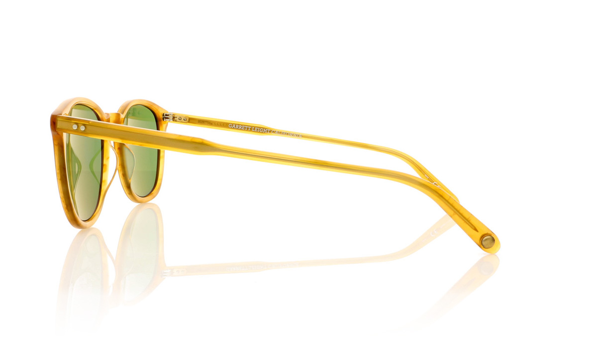 Garrett Leight Kinney 2007 Butterscotch/Pure Green BT/PGN Sunglasses