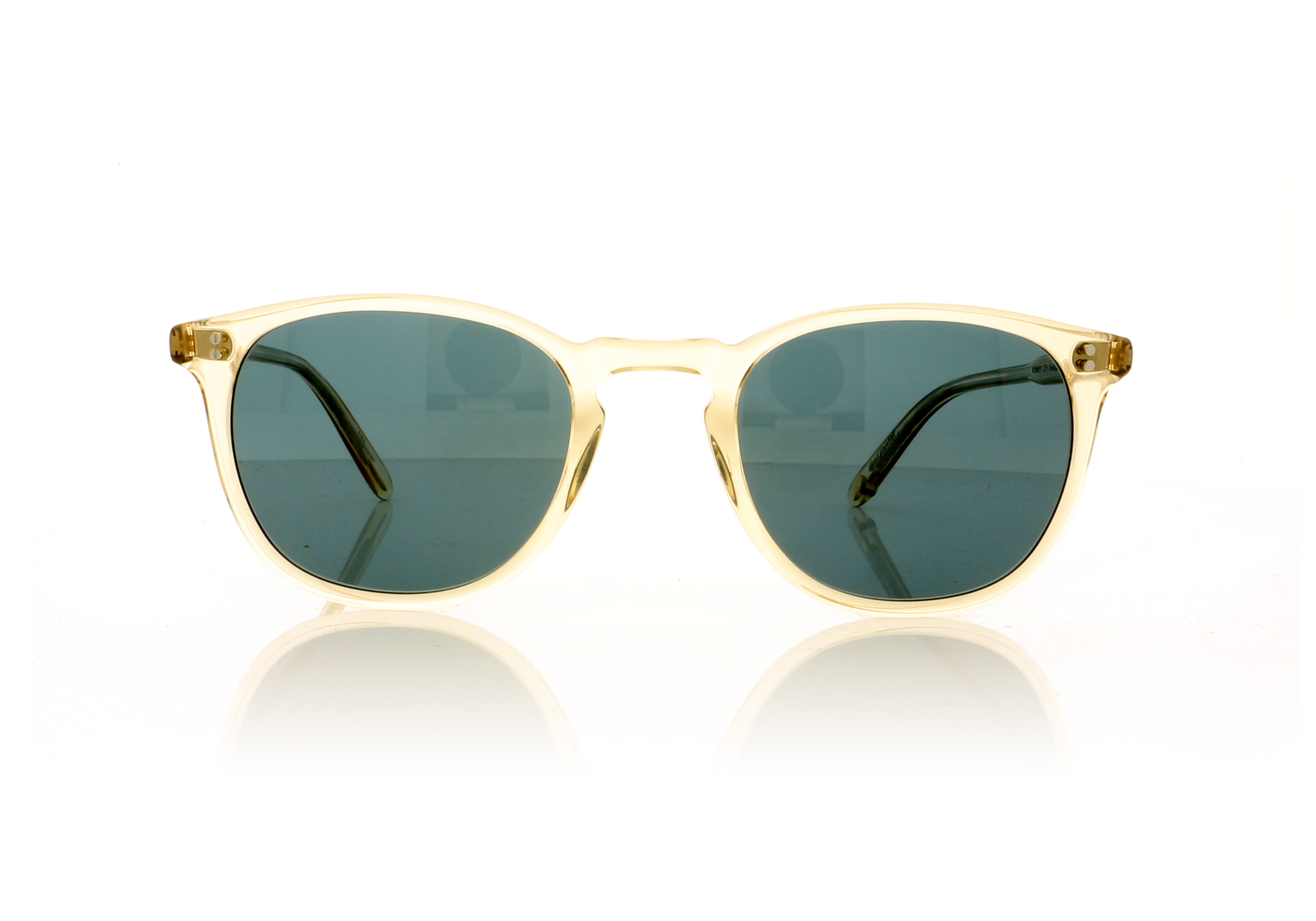 Garrett Leight Kinney 2007 Champagne/ Blue Smoke Polarized Lenses CH/BS-PLR Sunglasses