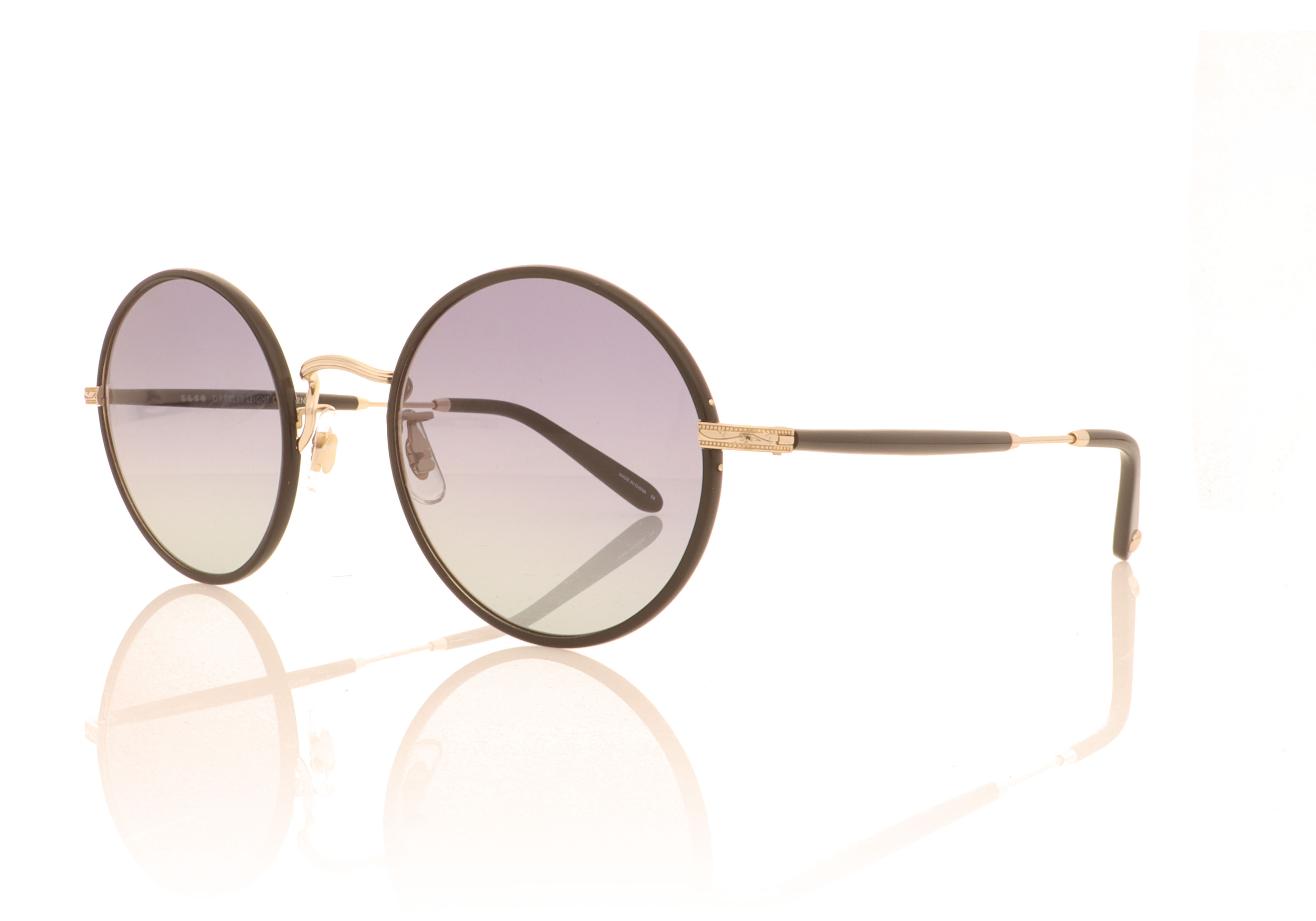 Garrett Leight Fonda Black-Gold BK-G Sunglasses
