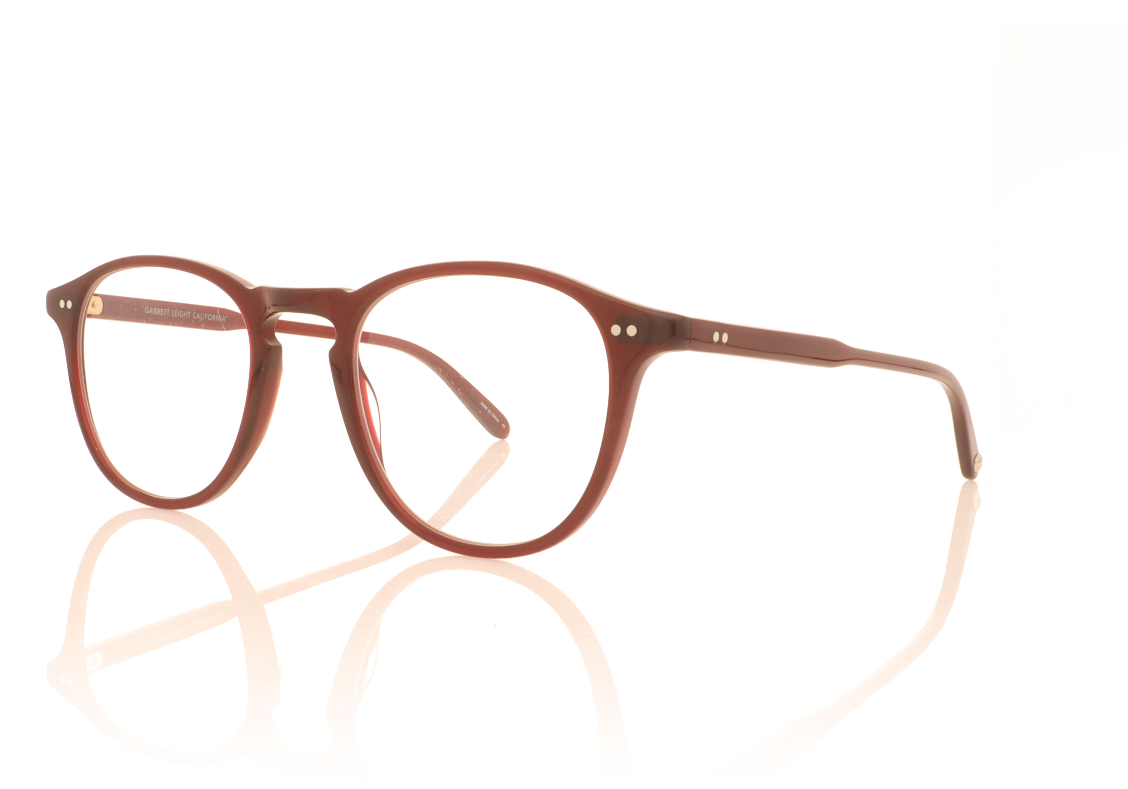 Garrett Leight Hampton Dark Red BAR Glasses