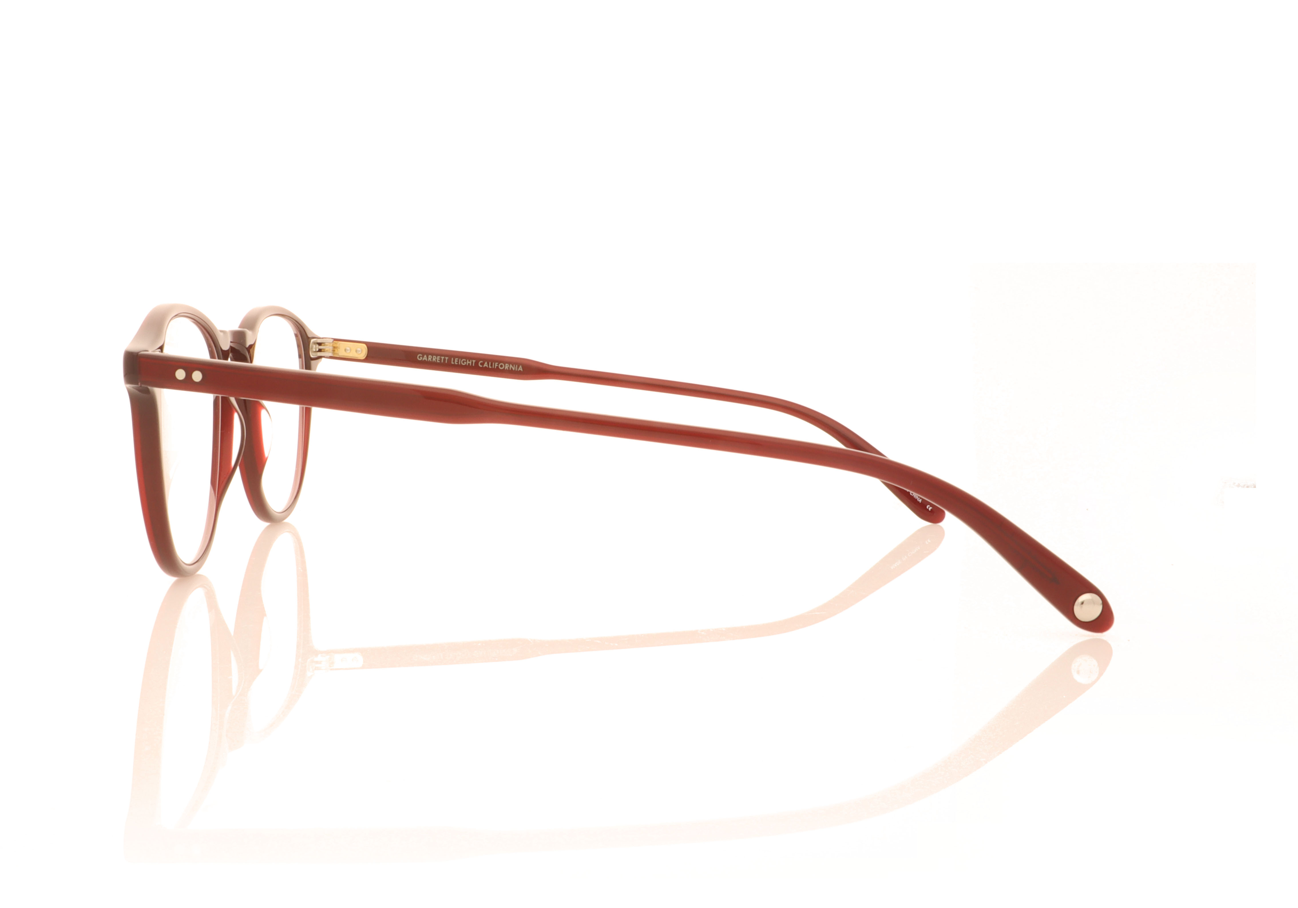 Garrett Leight Hampton Dark Red BAR Glasses