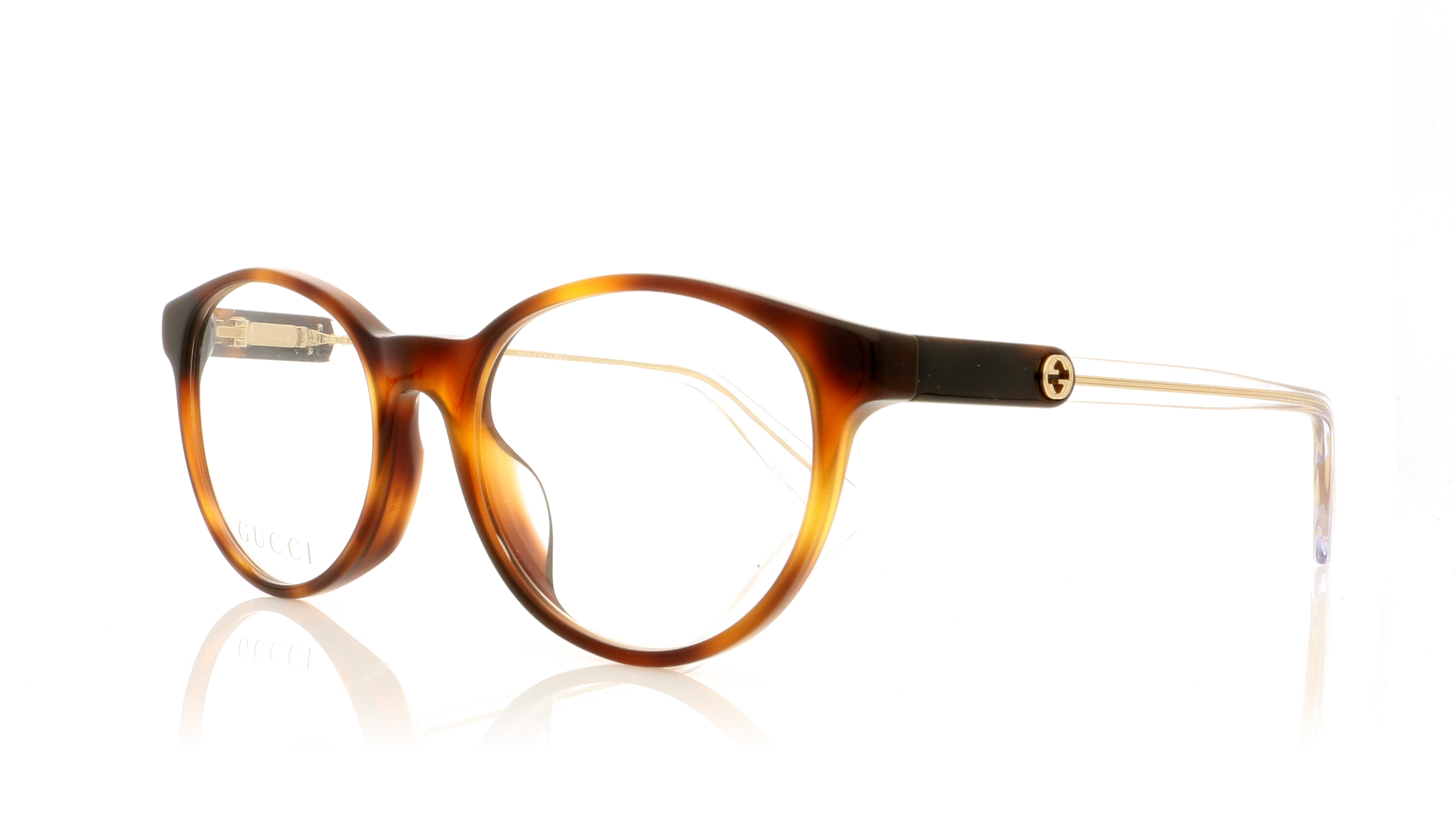 Gucci GG0487OA Havana Transparent 3 Glasses