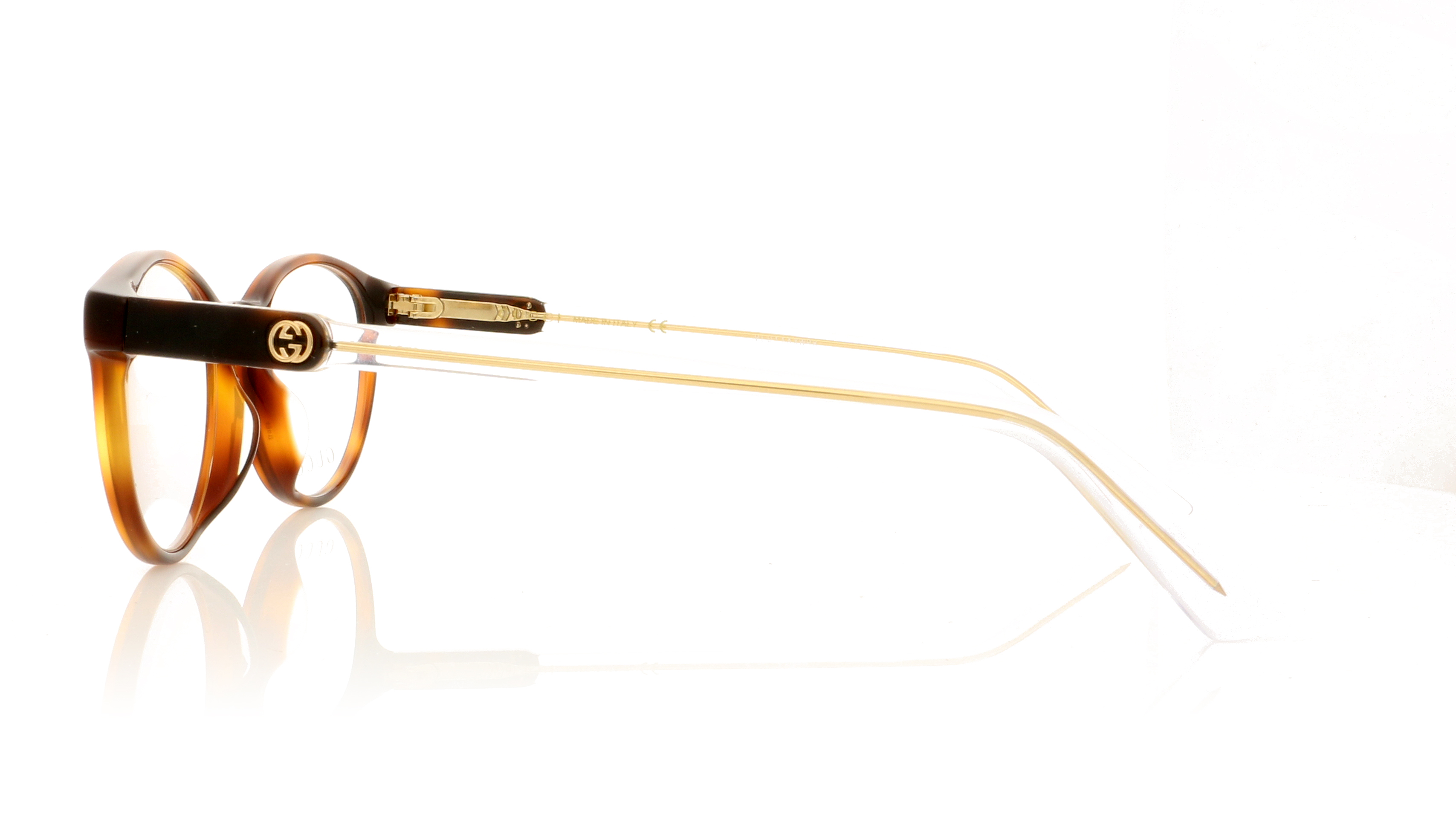 Gucci GG0487OA Havana Transparent 3 Glasses