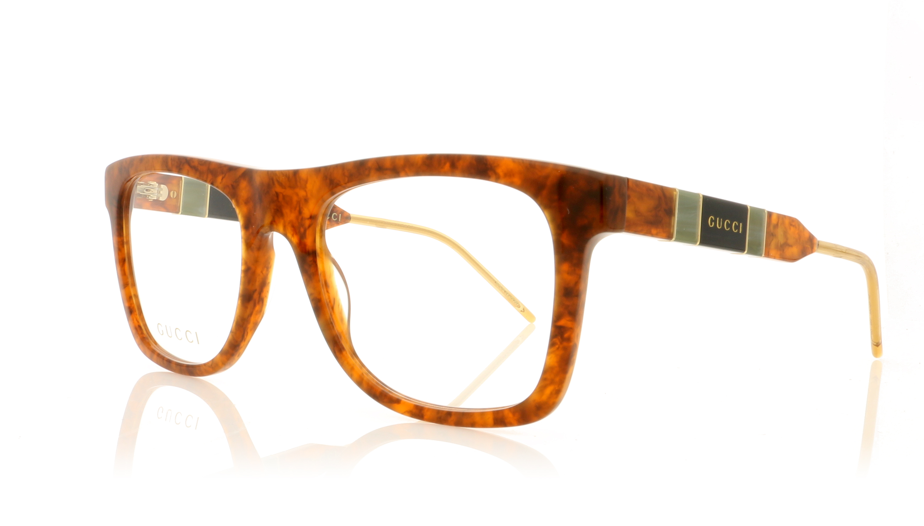 Gucci GG0604O Havana Transparent 3 Glasses