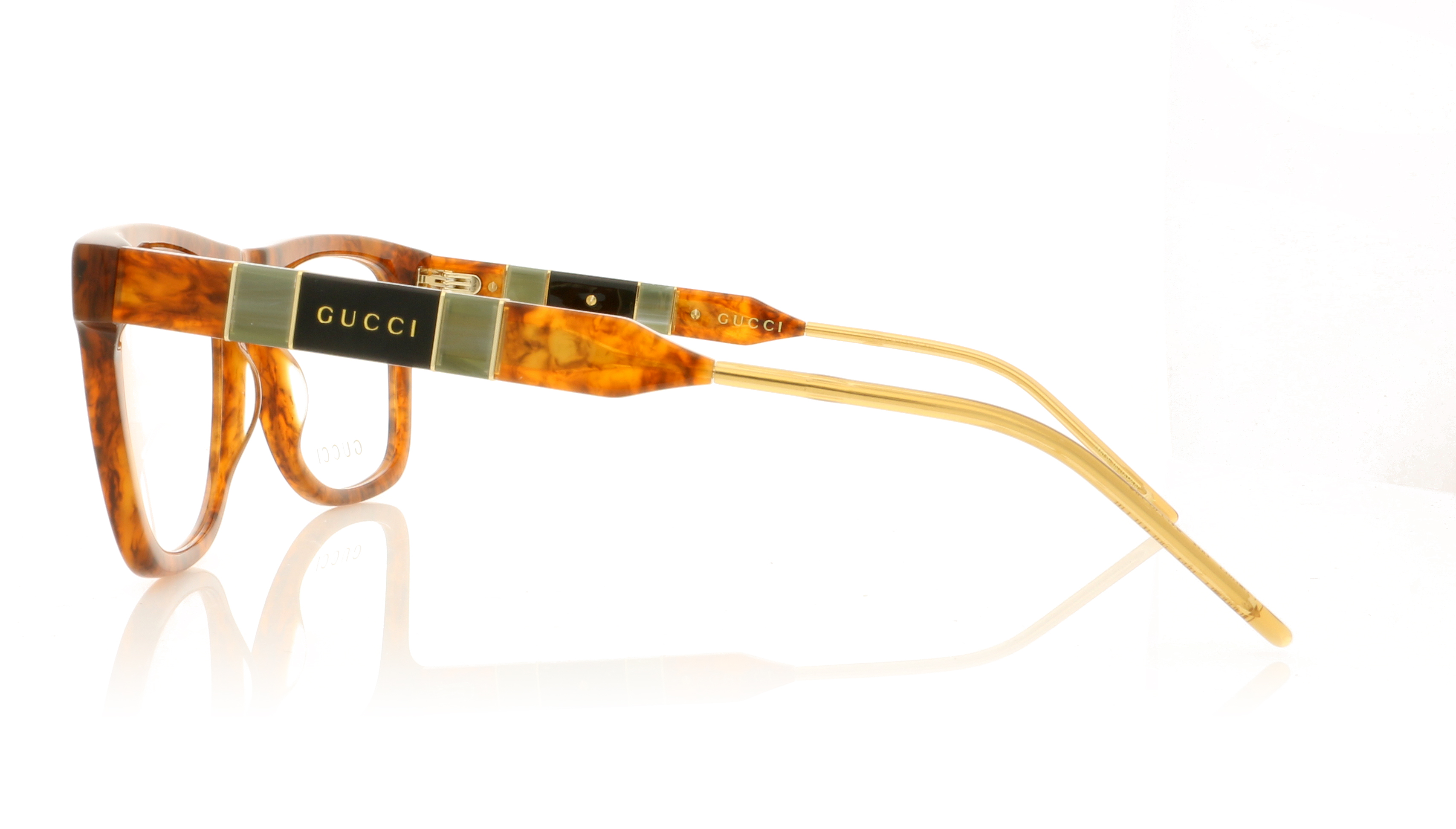 Gucci GG0604O Havana Transparent 3 Glasses