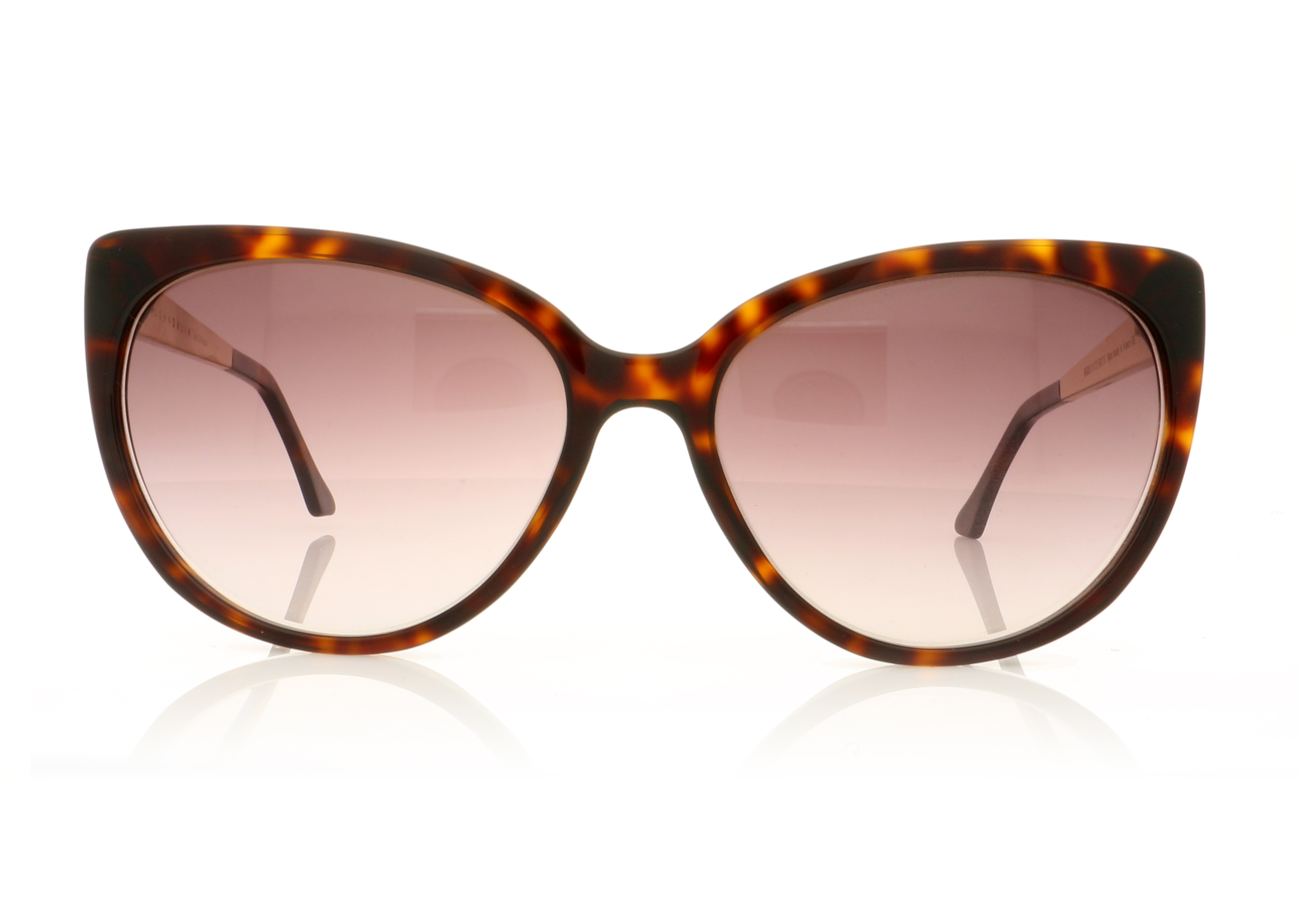 John Dalia INGRID B Dark Tortoise/24K Gold/Grad Grey Lenses C13 Sunglasses