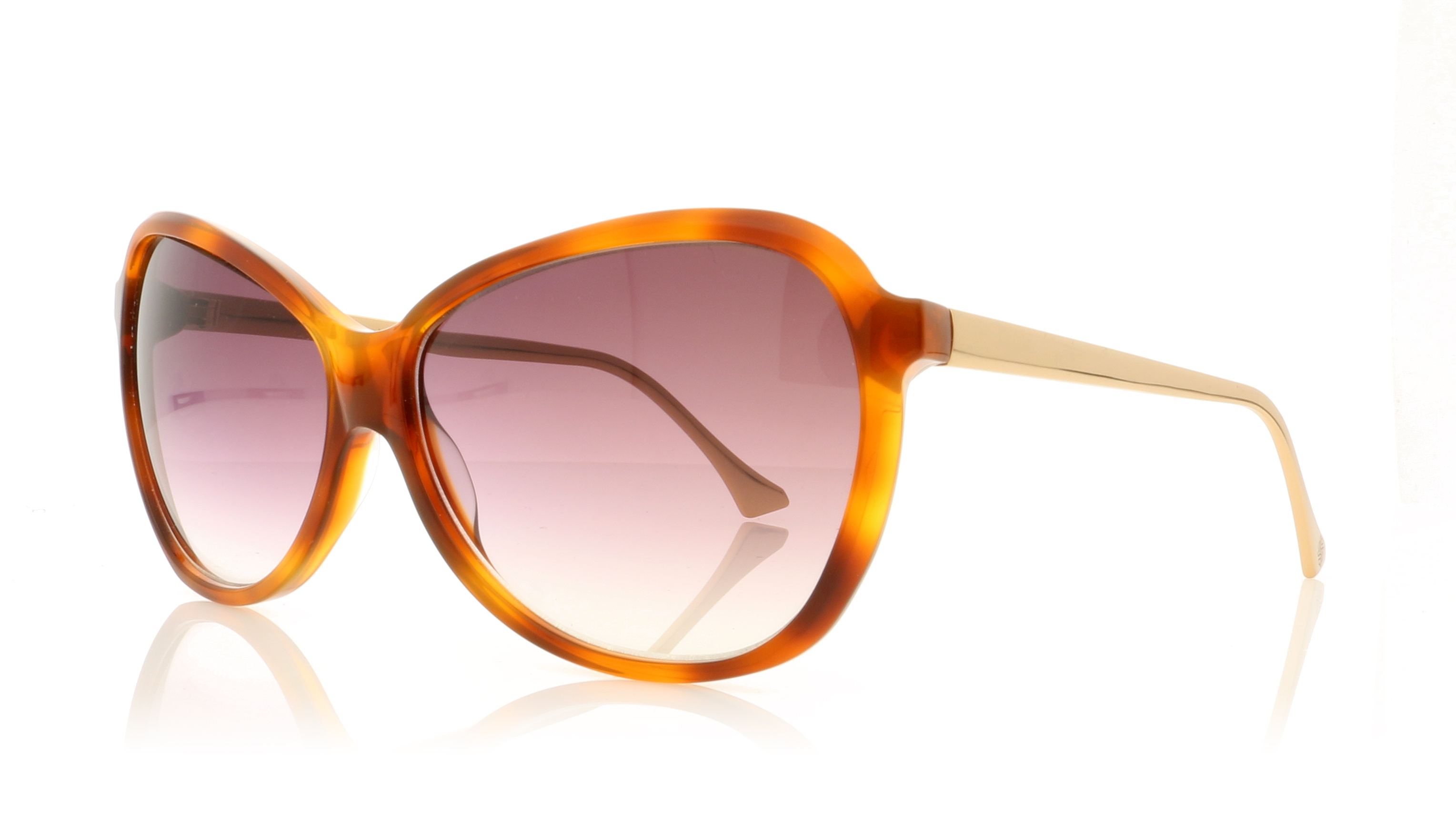 John Dalia Petula Light Tortoise/24K Gold C14 Sunglasses