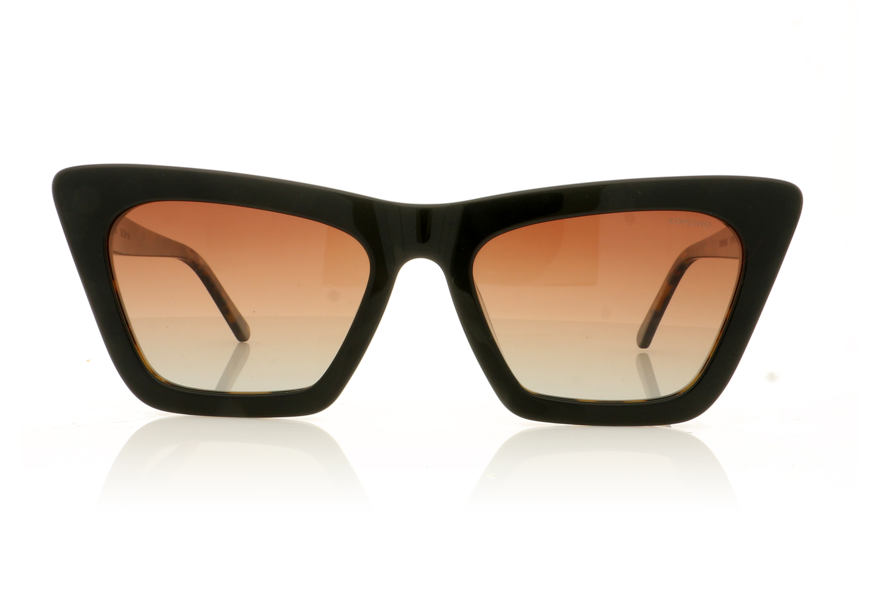 KOMONO Jessie Black/Tortoise/Graduated Brown Polarized Lenses B1 Sunglasses
