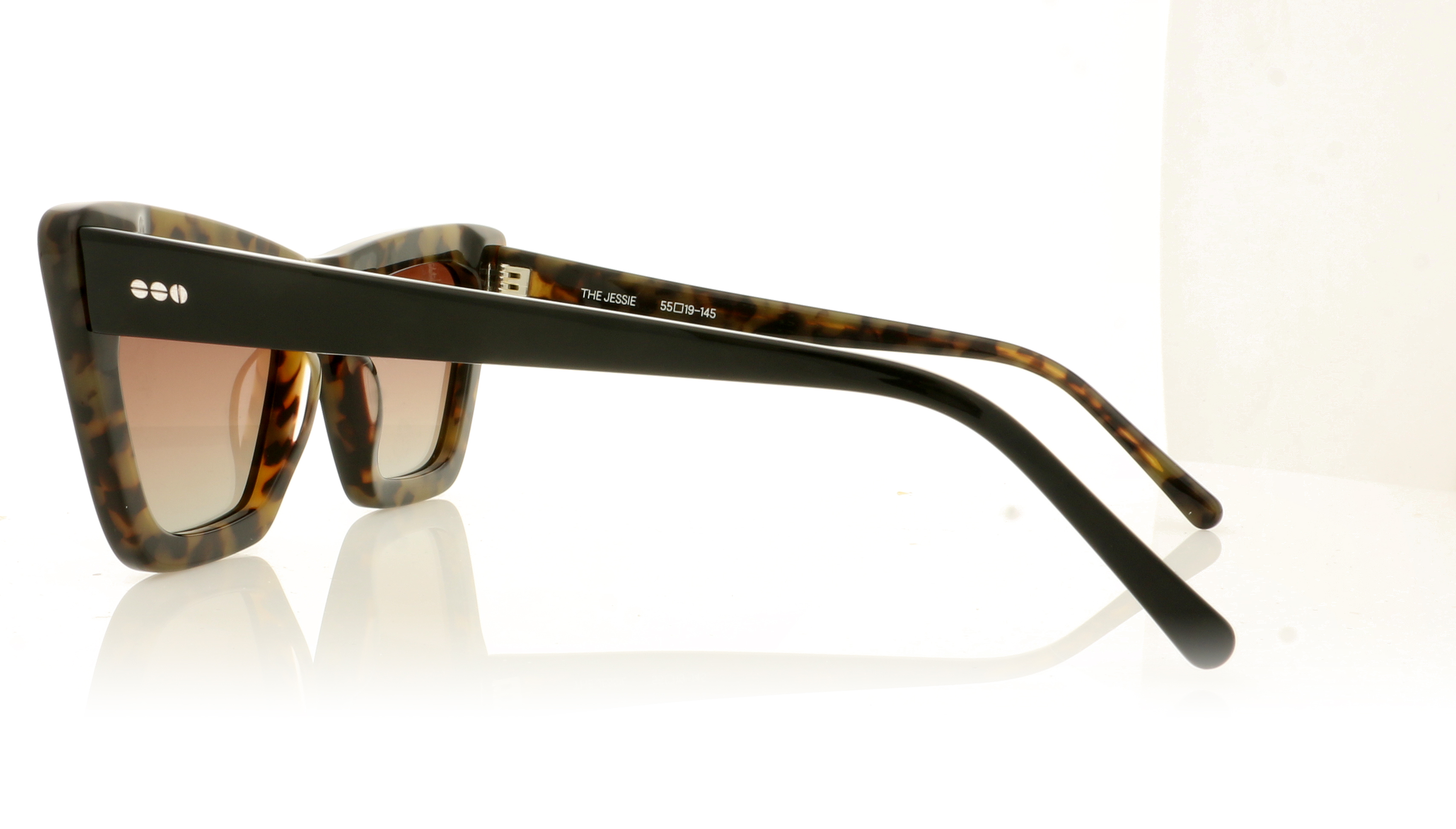 KOMONO Jessie Black/Tortoise/Graduated Brown Polarized Lenses B1 Sunglasses