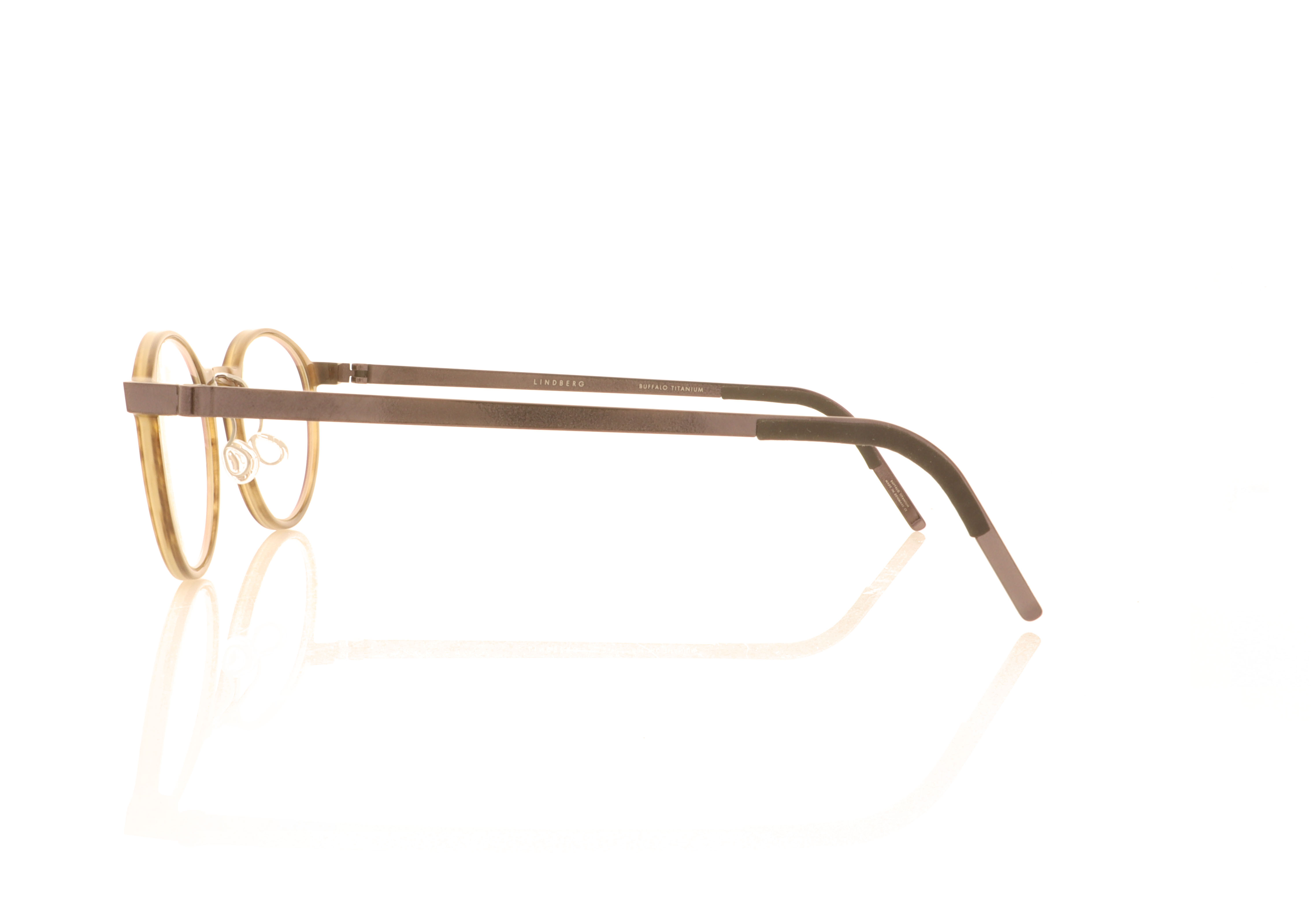 Lindberg buffalo 1828 1828 Light Brown H16 PU14 Glasses