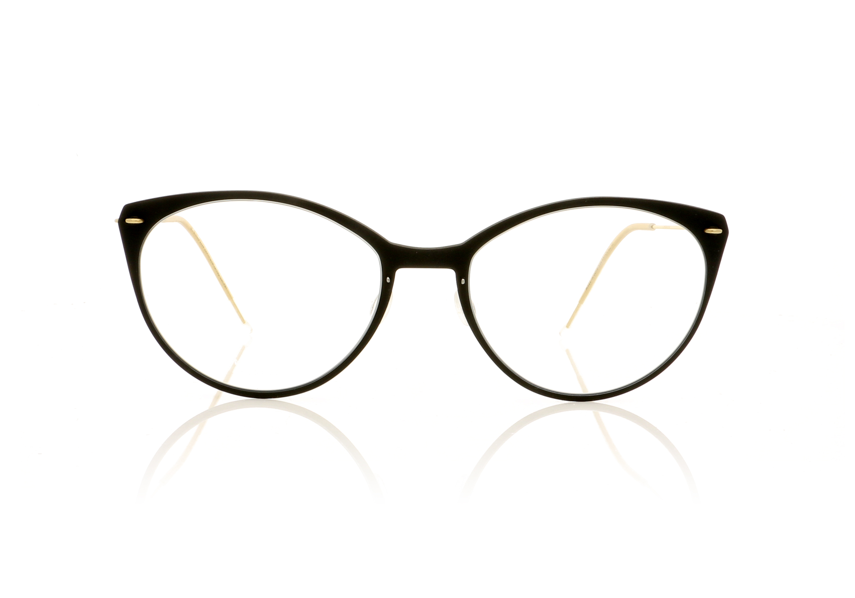 Lindberg n.o.w 6564 6564 Matt Black/Matt Gold Temples D16-TPGT Glasses