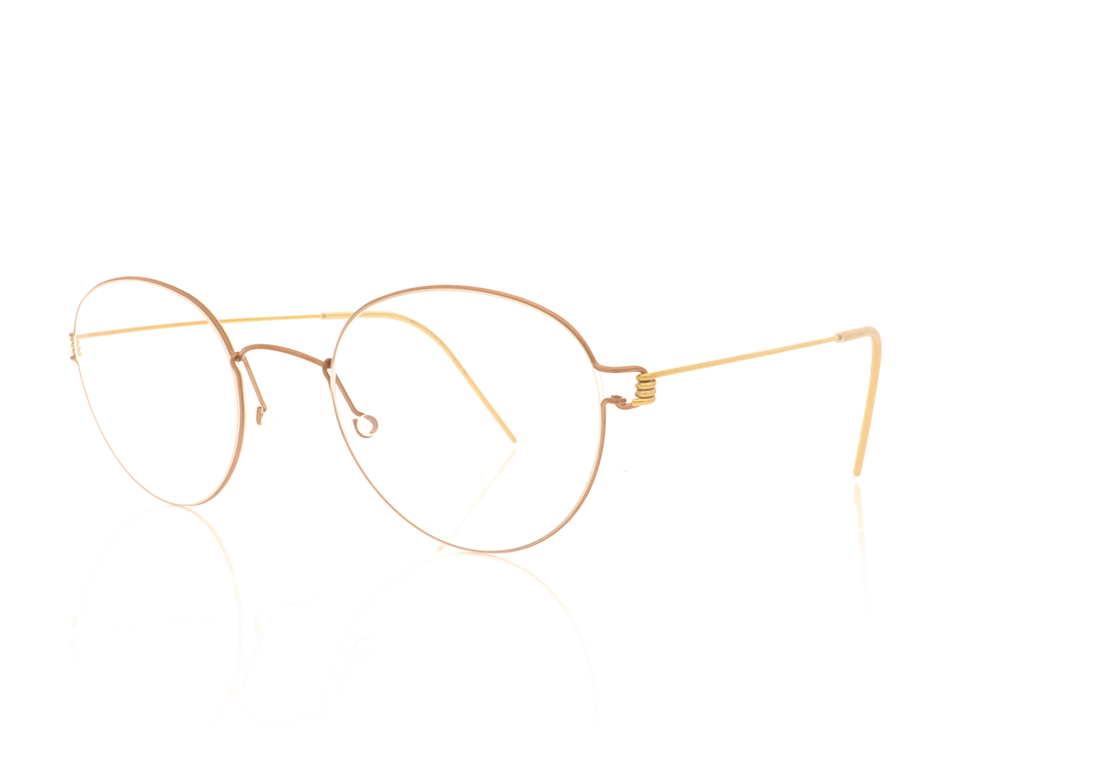 Lindberg Air Rim Bo Bo Brown Gold PU12 PGT Glasses