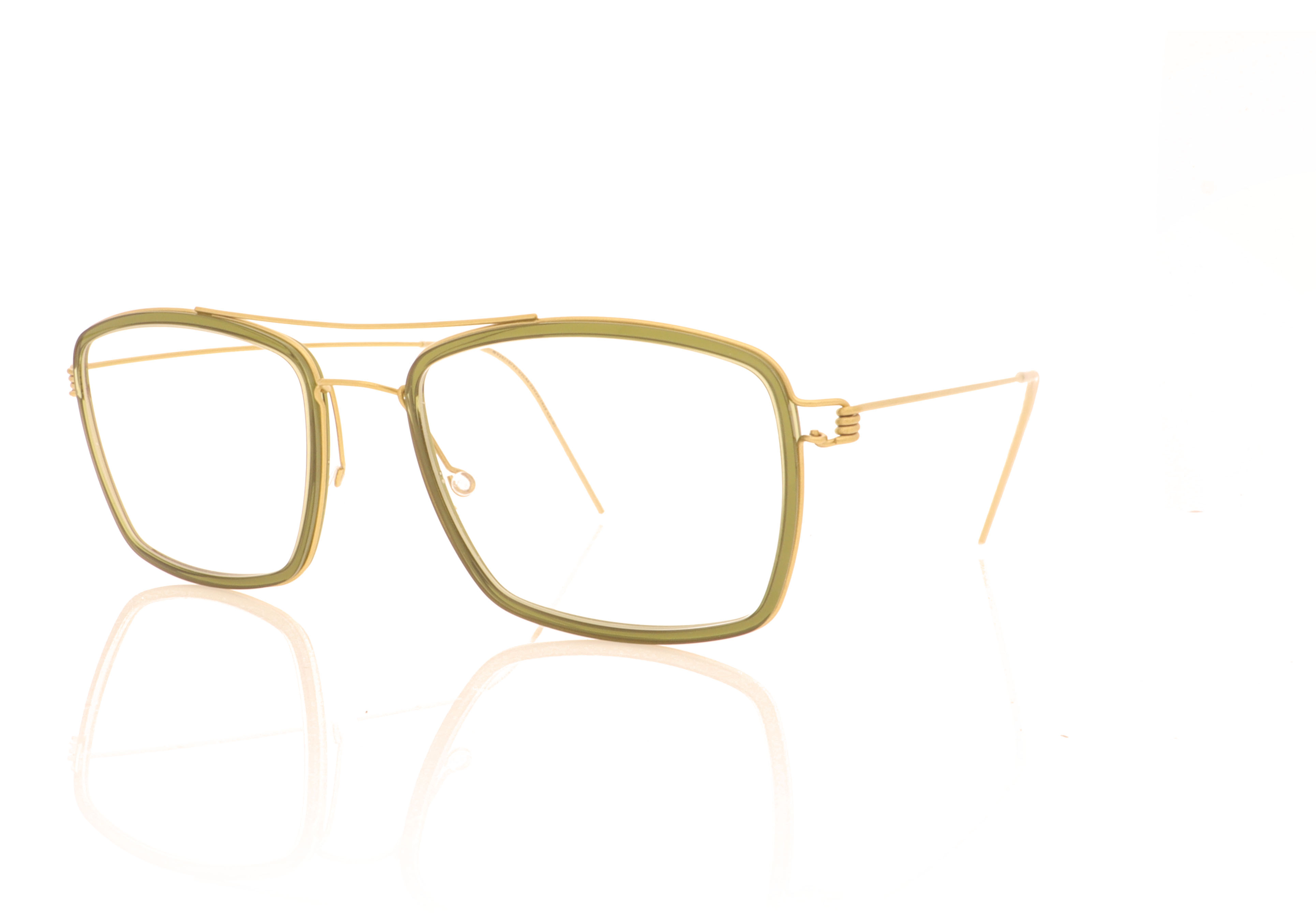 Lindberg Air Rim Oscar Oscar Gold Green GT K175 Glasses