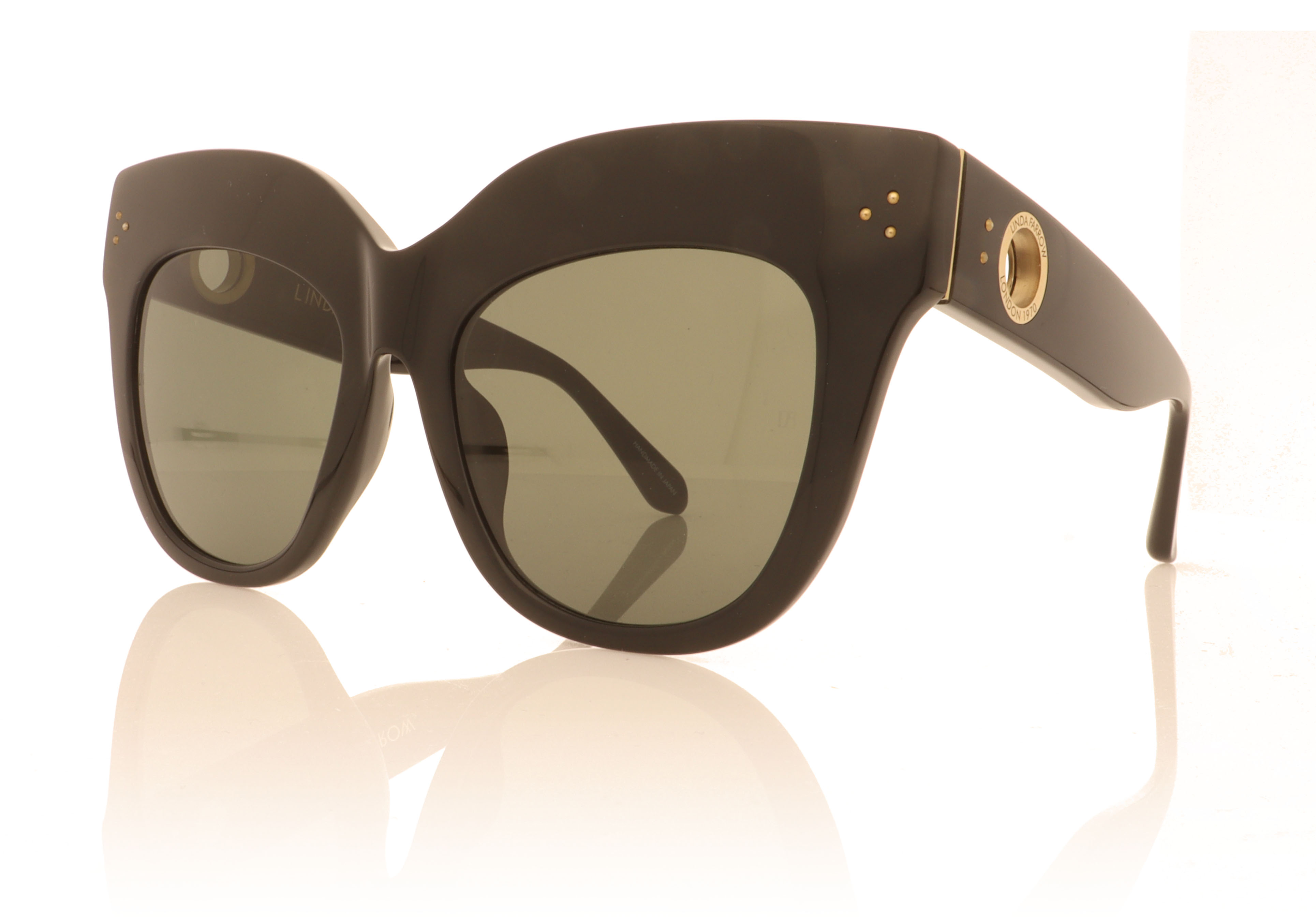 Linda Farrow Dunaway Black C1 Sunglasses