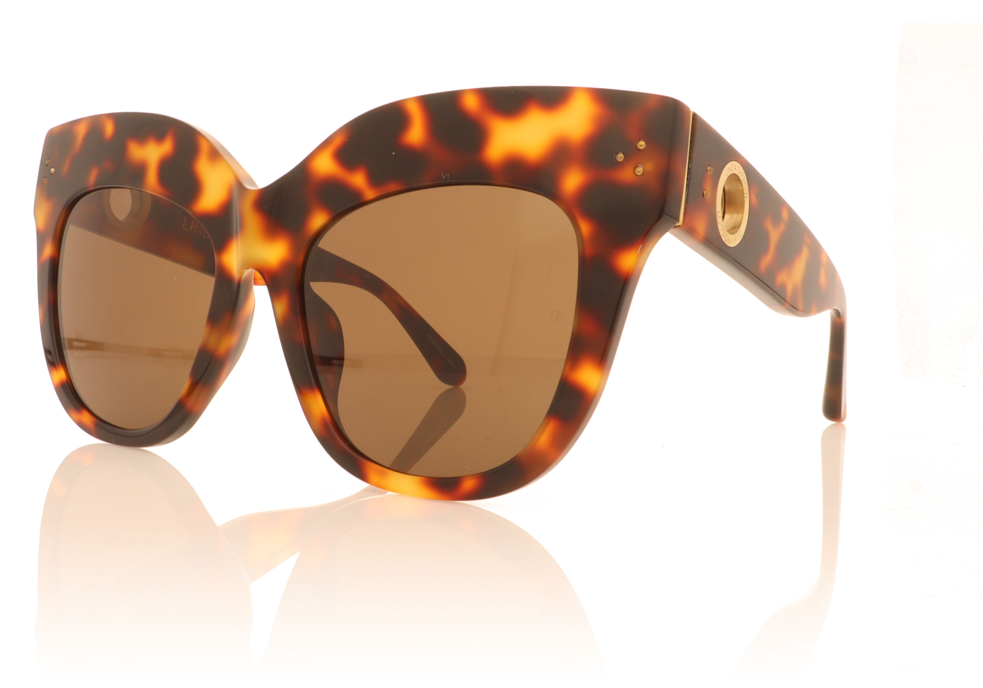 Linda Farrow Dunaway Tortoise C2 Sunglasses