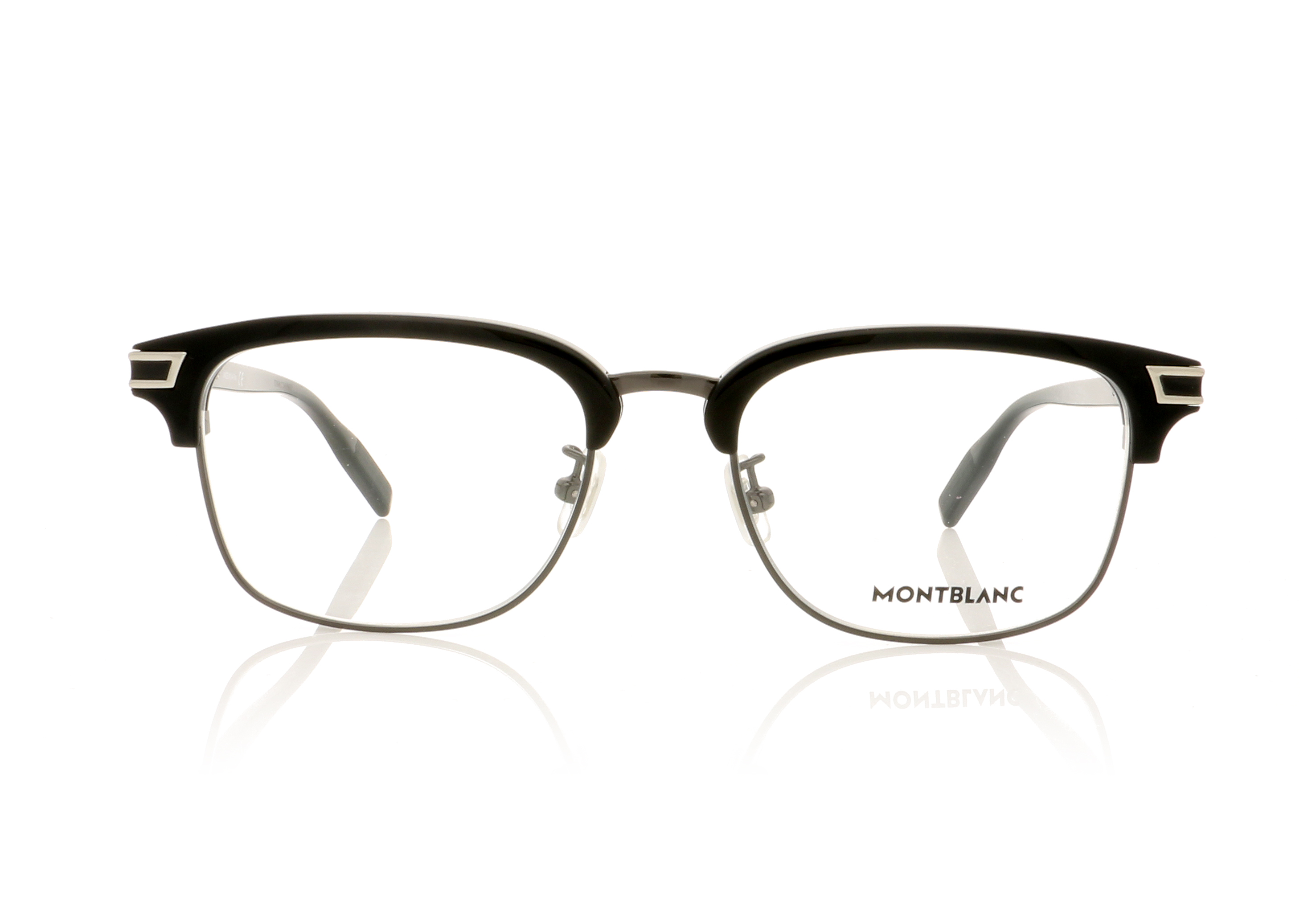 Montblanc MB0043O Black-Silver 1 Glasses