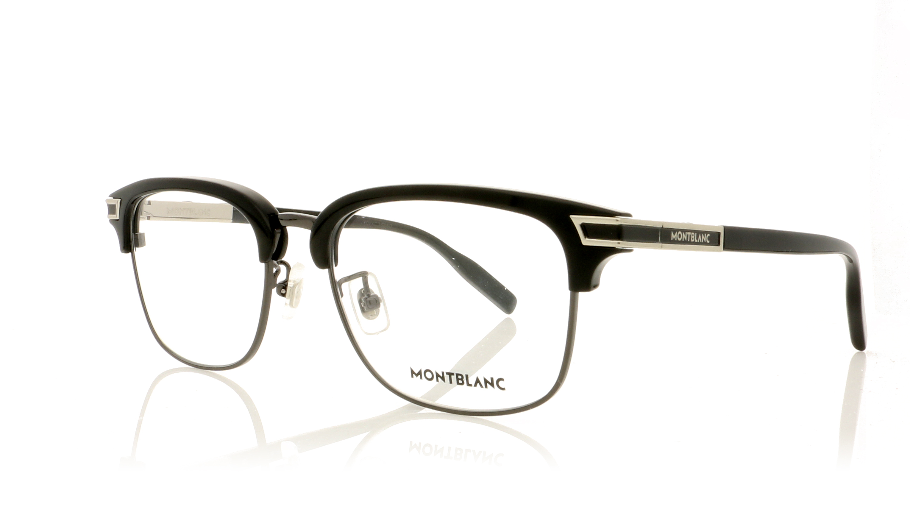 Montblanc MB0043O Black-Silver 1 Glasses