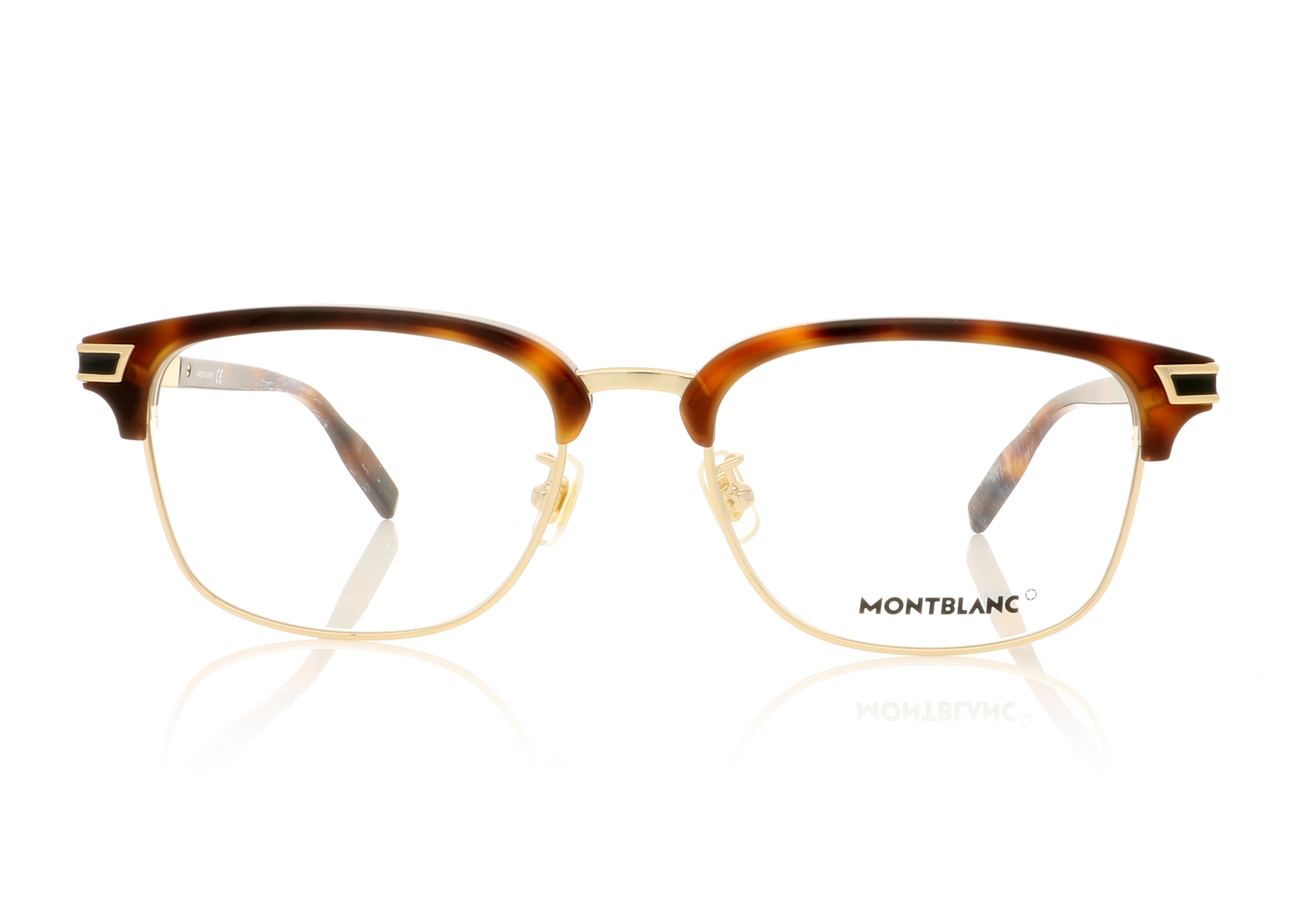 Montblanc MB0043O Havana-Gold 67 Glasses