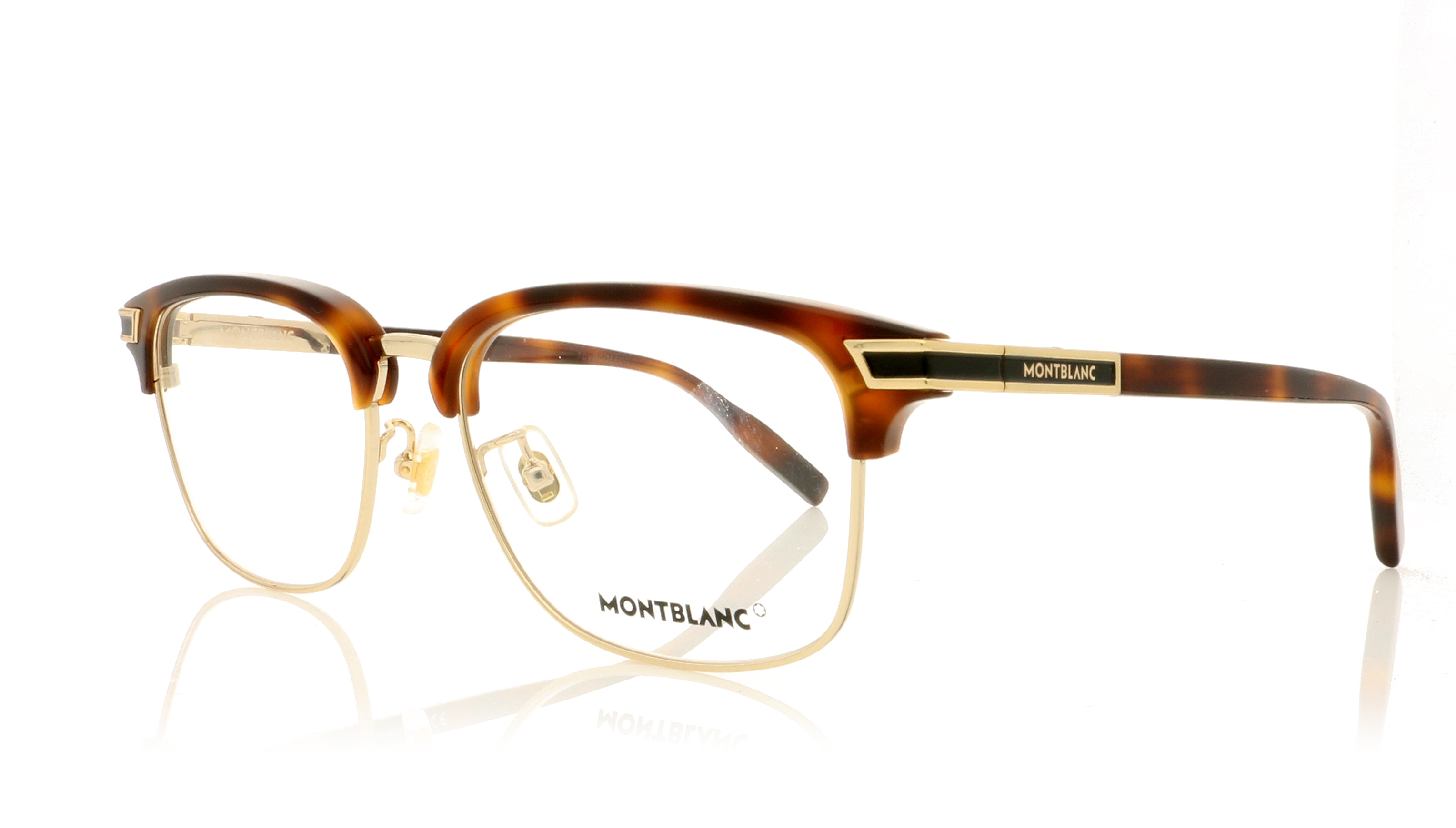 Montblanc MB0043O Havana-Gold 67 Glasses