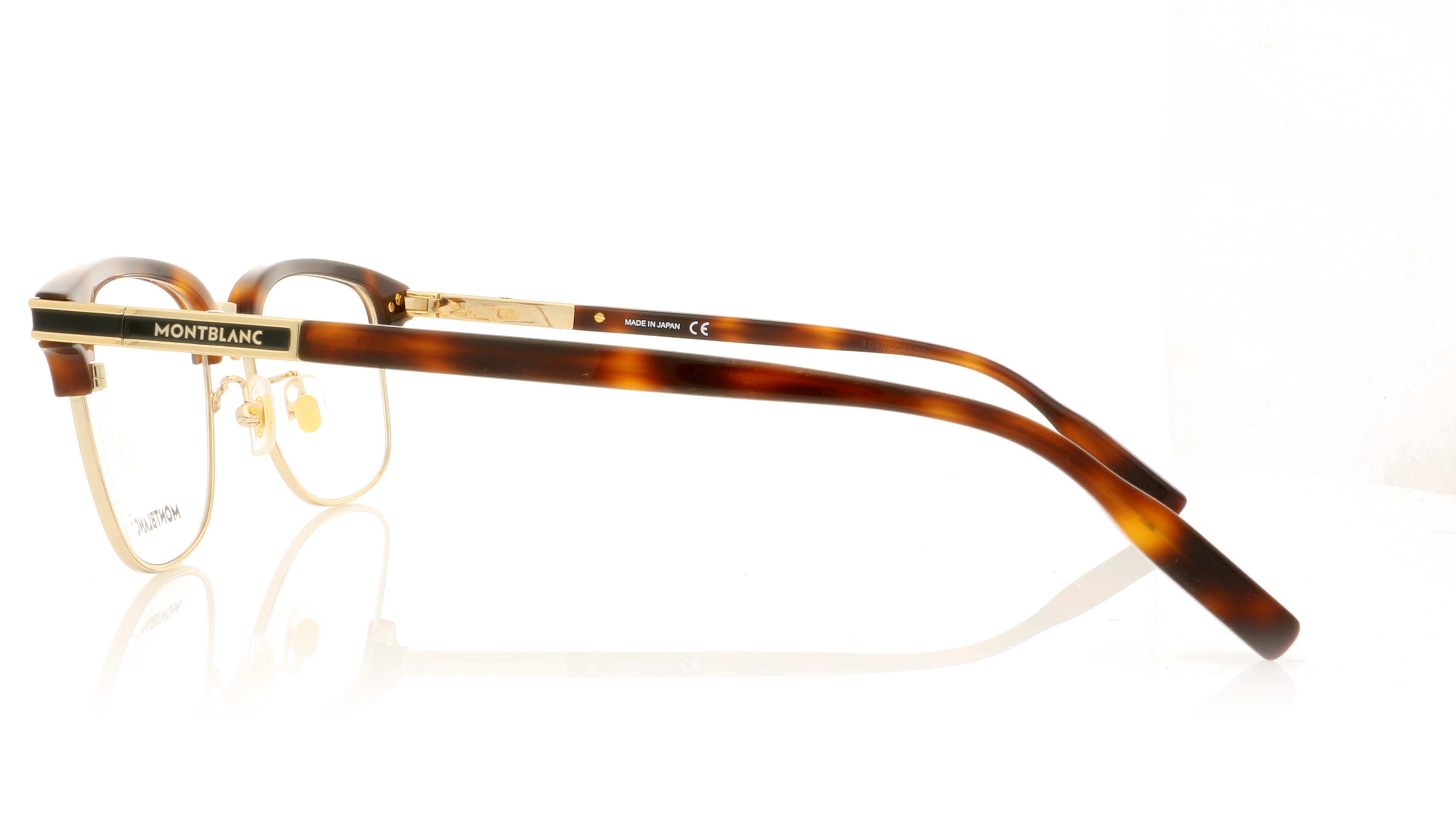 Montblanc MB0043O Havana-Gold 67 Glasses