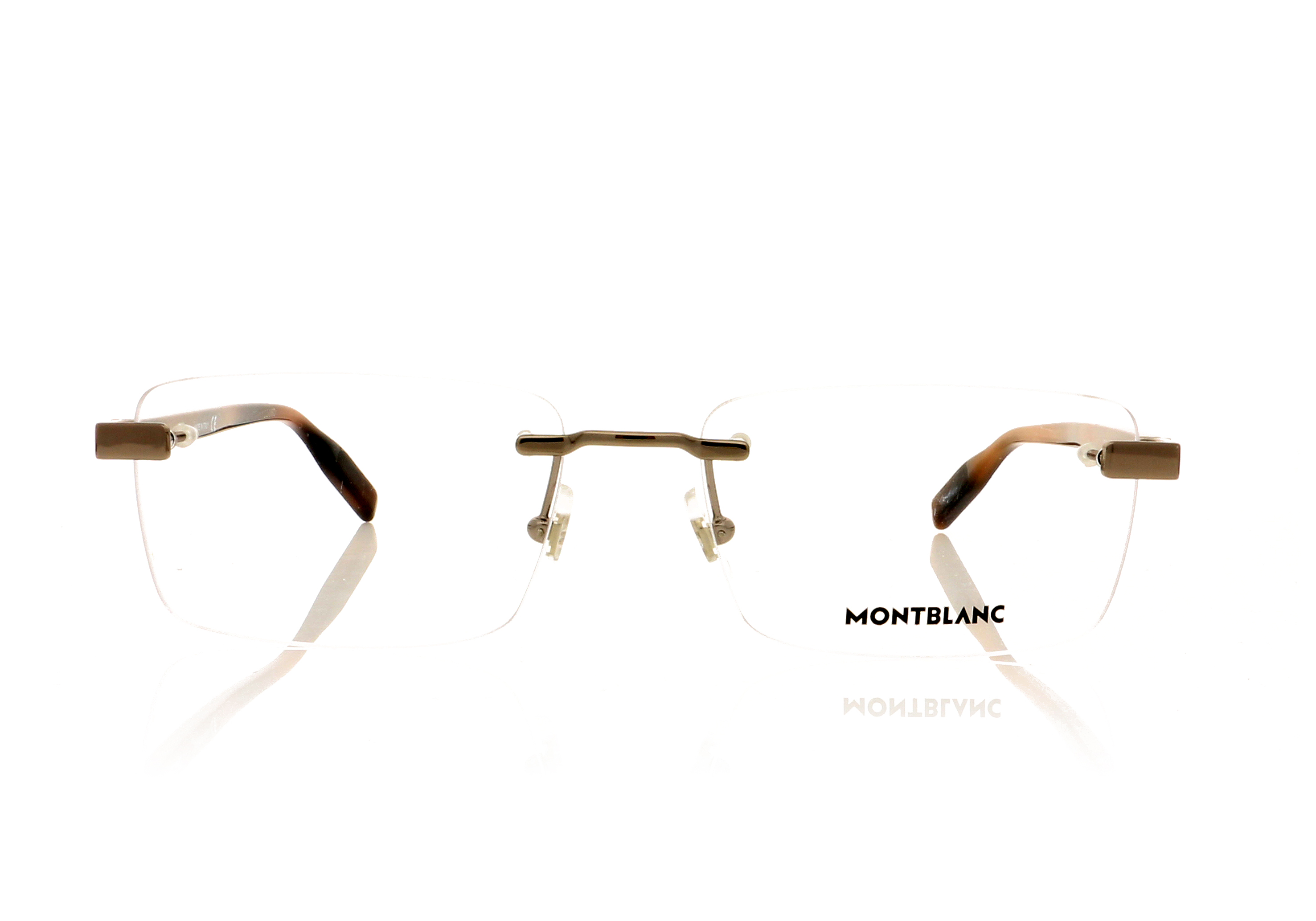 Montblanc MB0055O Ruthenium-Havana 3 Glasses