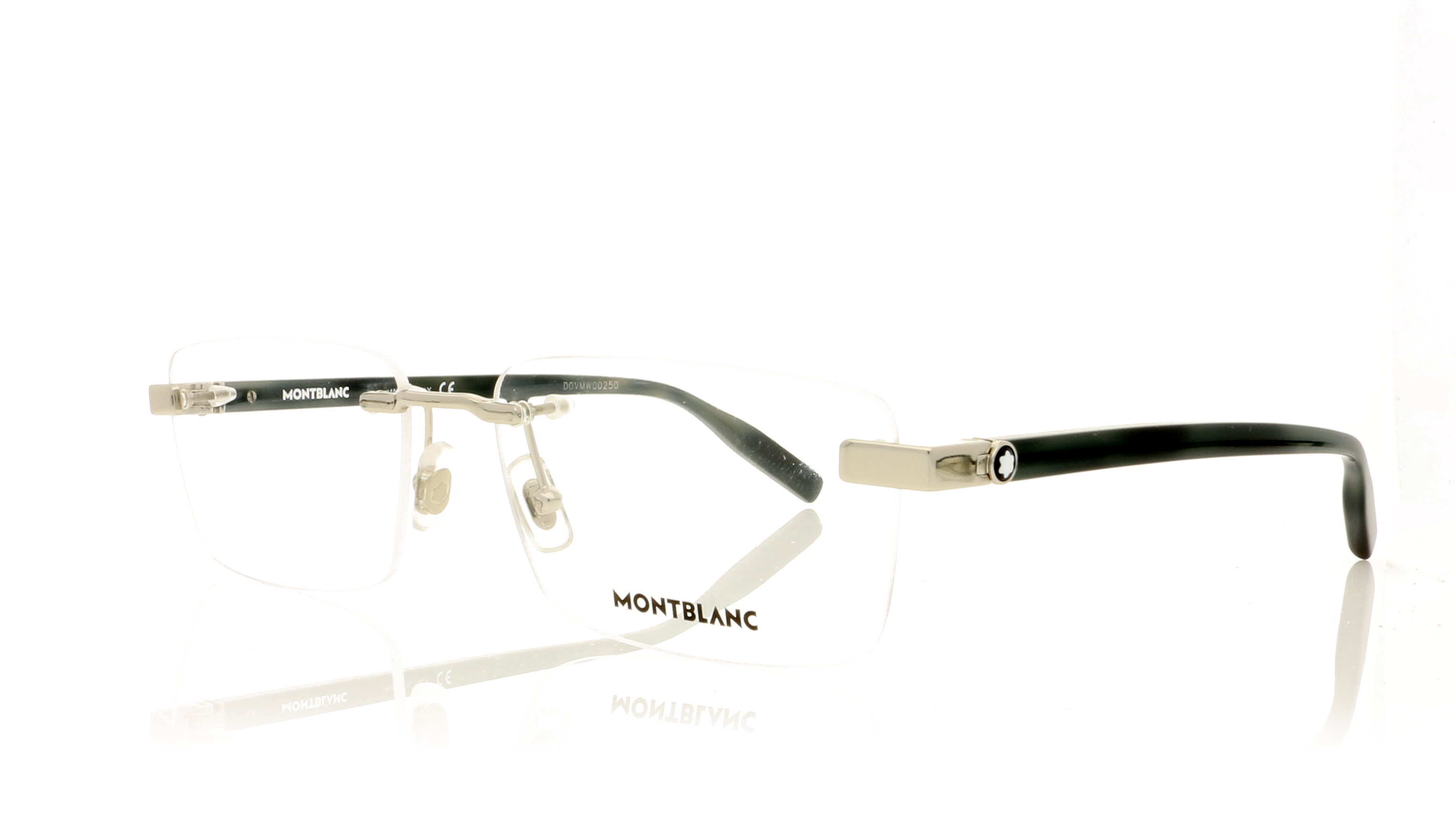 Montblanc MB0055O Silver-Havana 4 Glasses