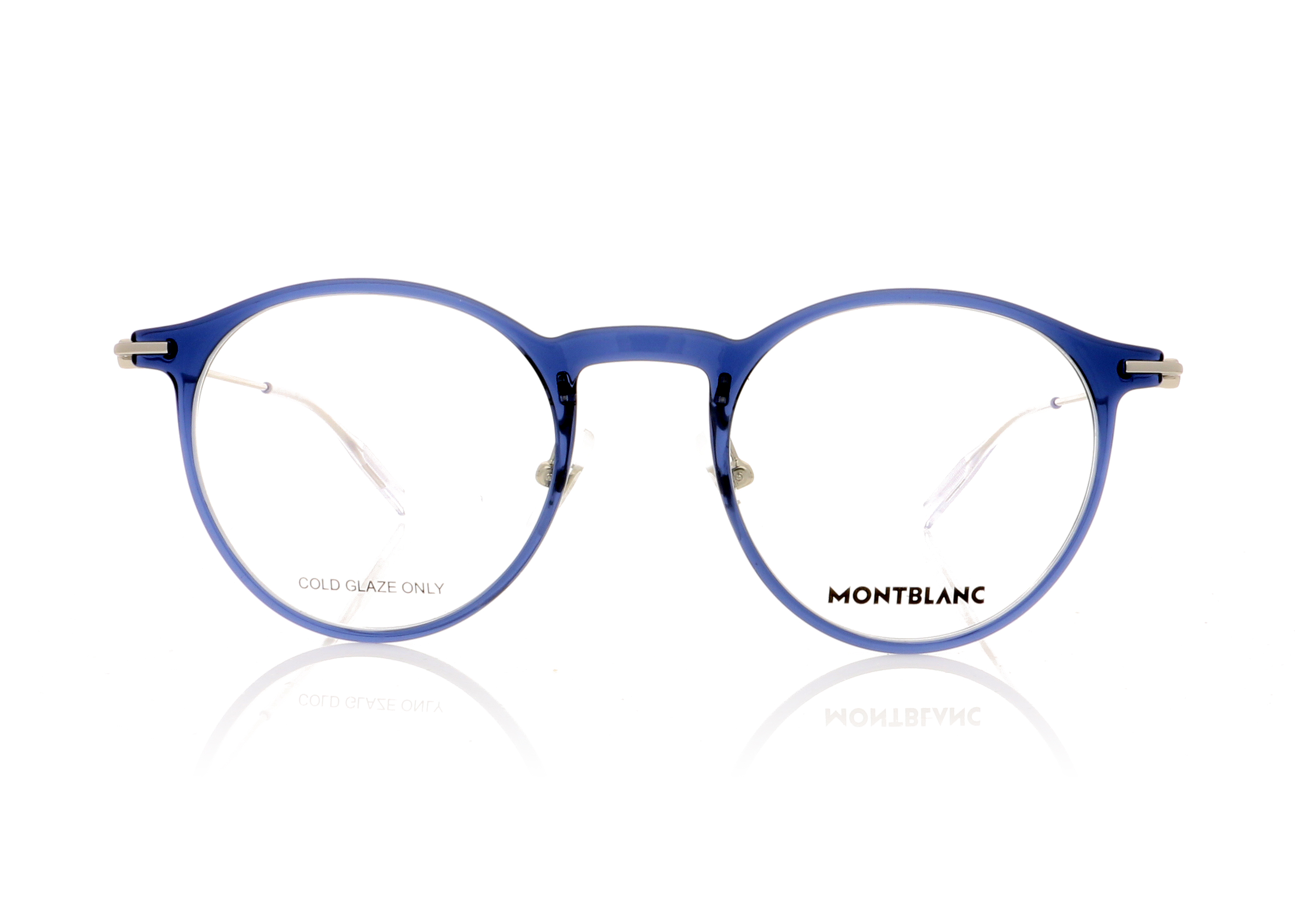 Montblanc MB0099O Blue-Silver 4 Glasses