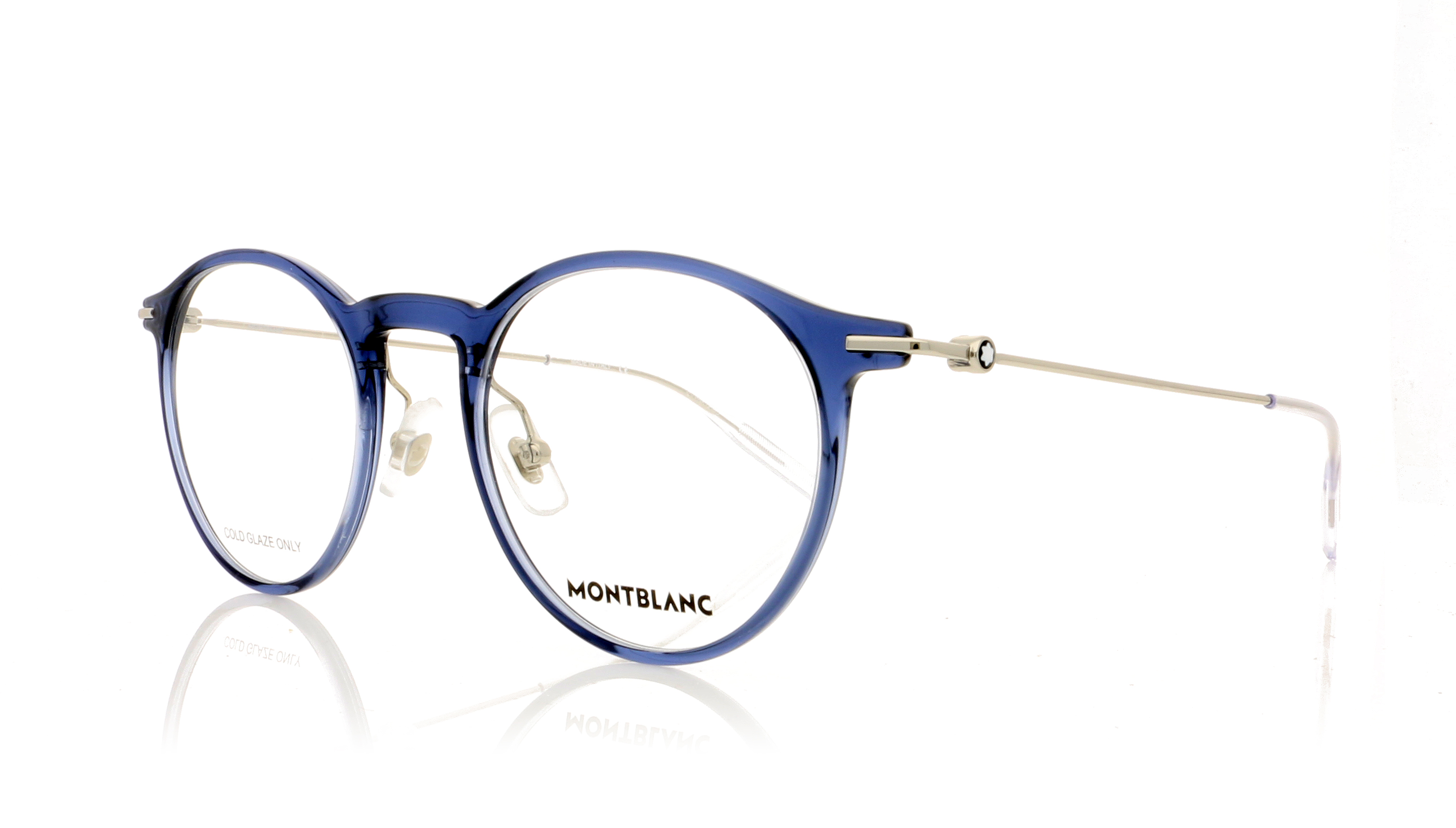 Montblanc MB0099O Blue-Silver 4 Glasses