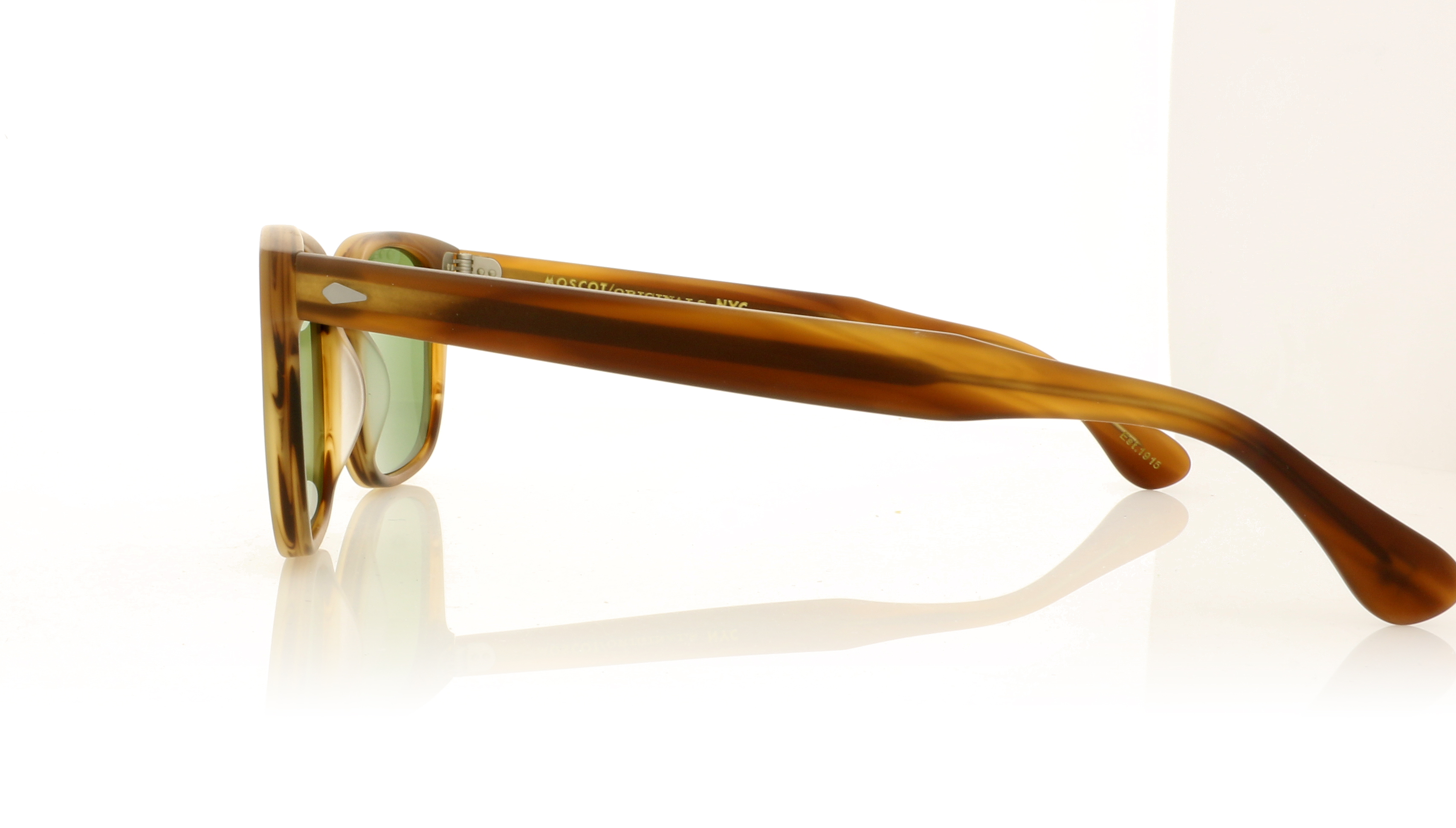 Moscot Boychik Matte Dark Blonde/Green Lenses 1324 Sunglasses