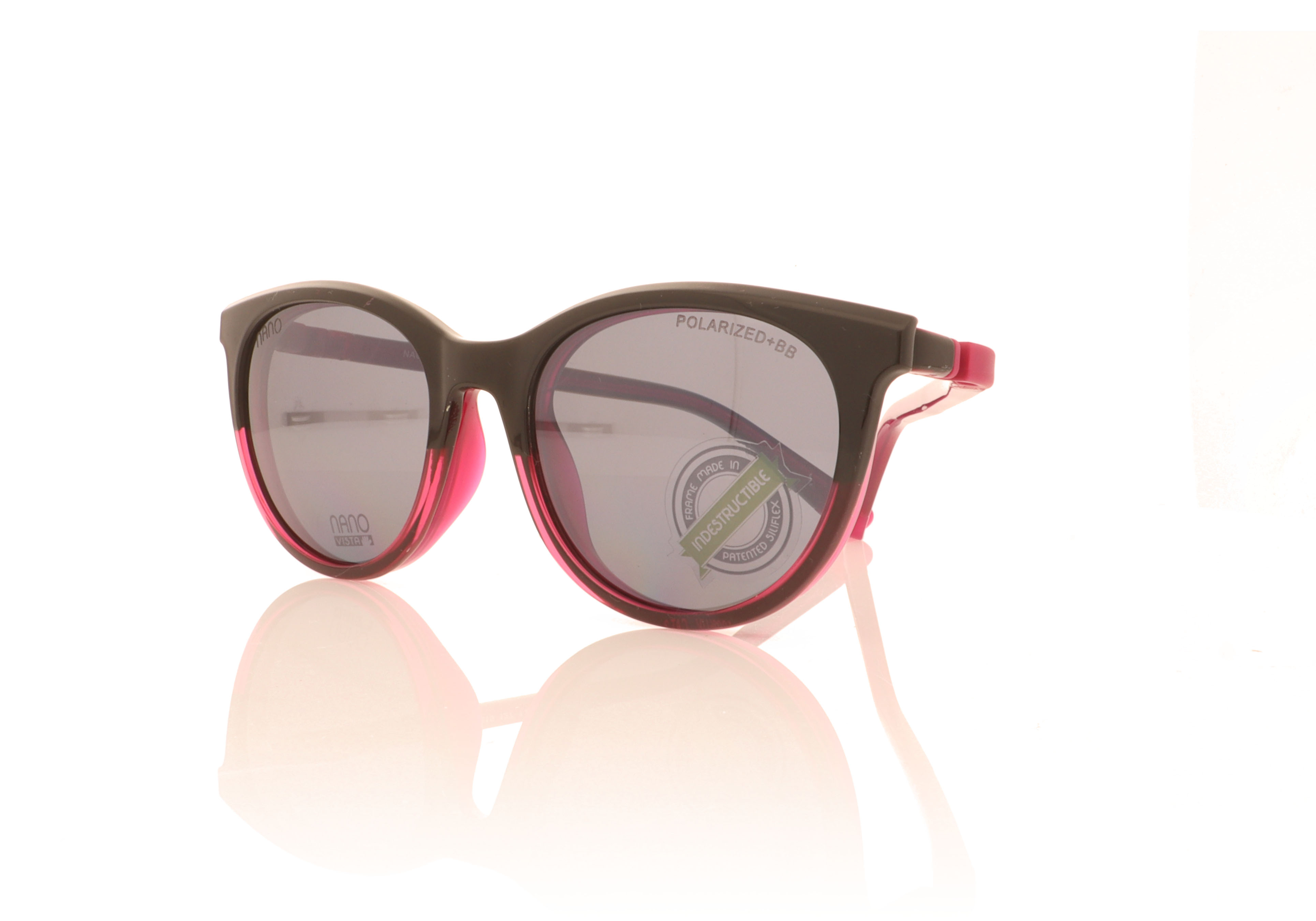 NanoVista Glitch Black/Pink With Clip On NAO830648SC Glasses