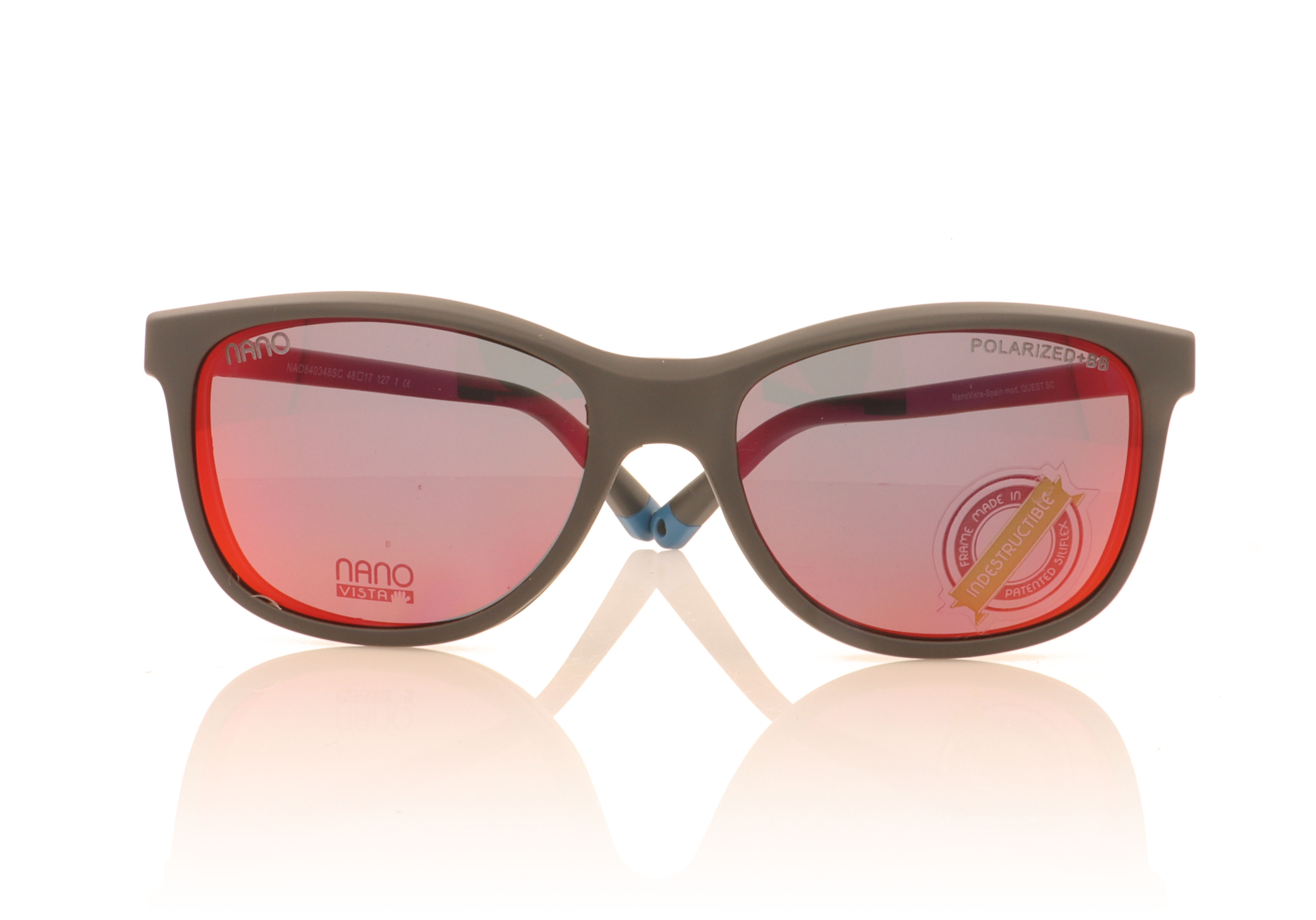 NanoVista Quest Grey with Clip On NAO840348SC Glasses