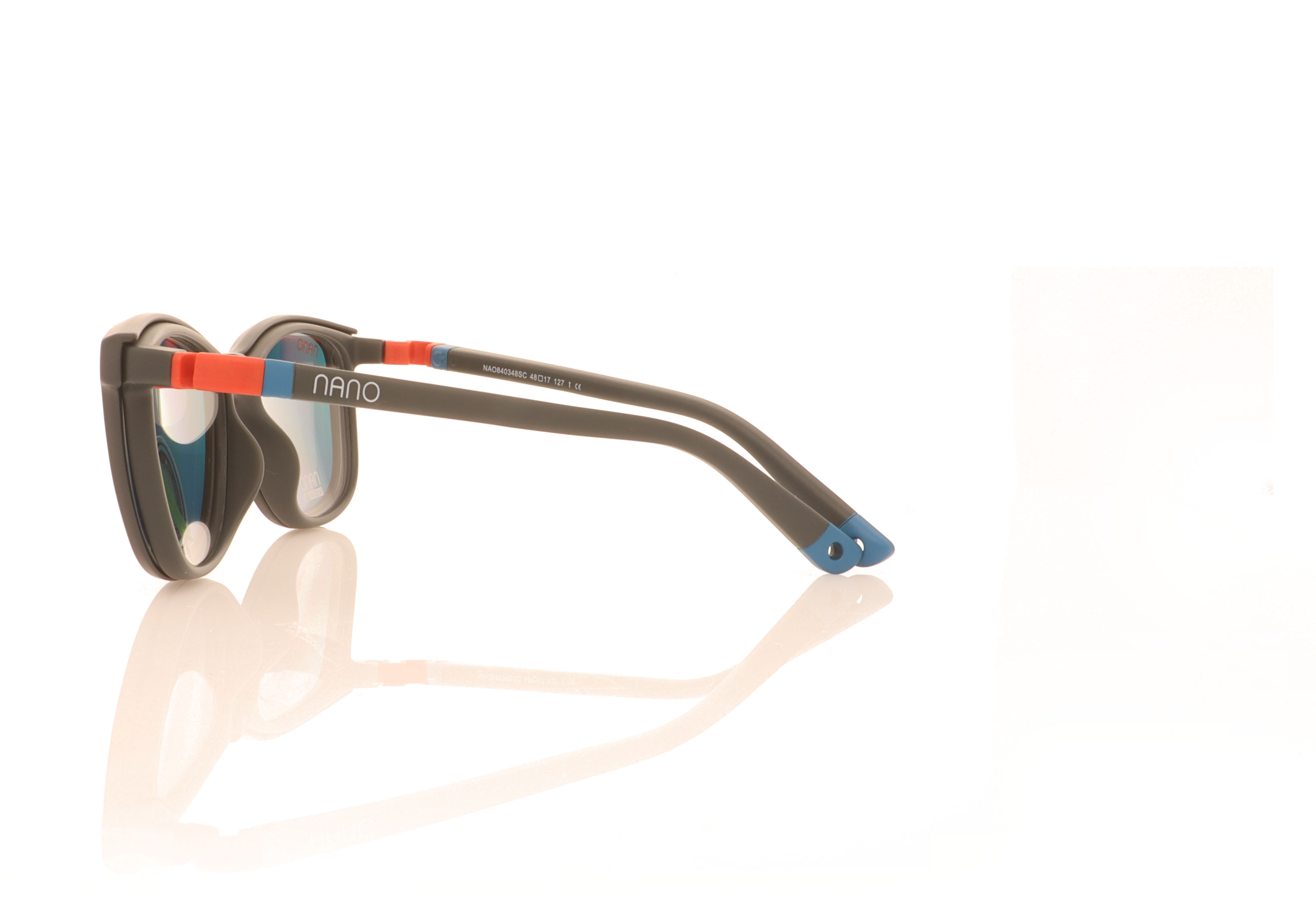 NanoVista Quest Grey with Clip On NAO840348SC Glasses